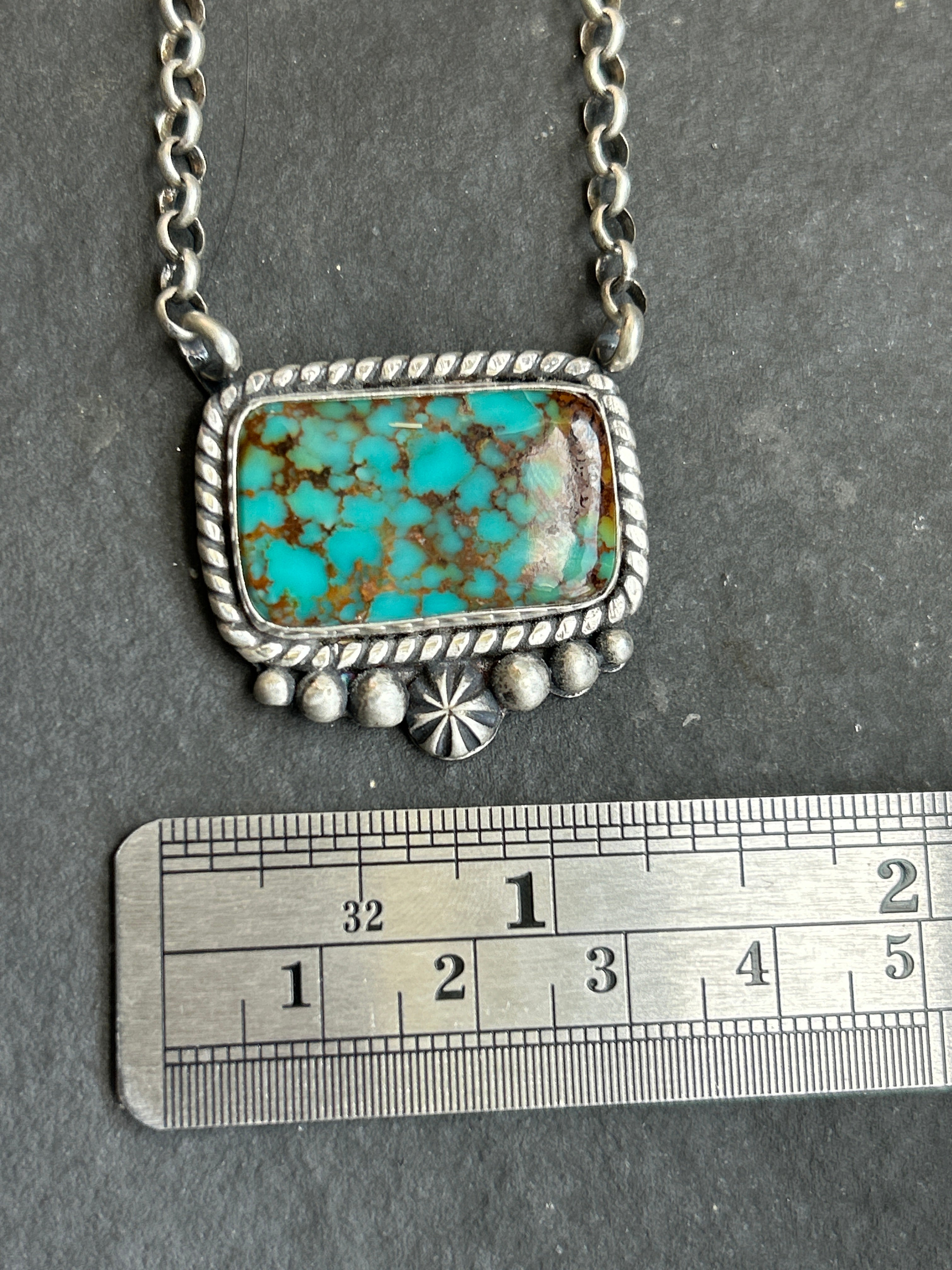 Easter Blue Turquoise Bar Necklace