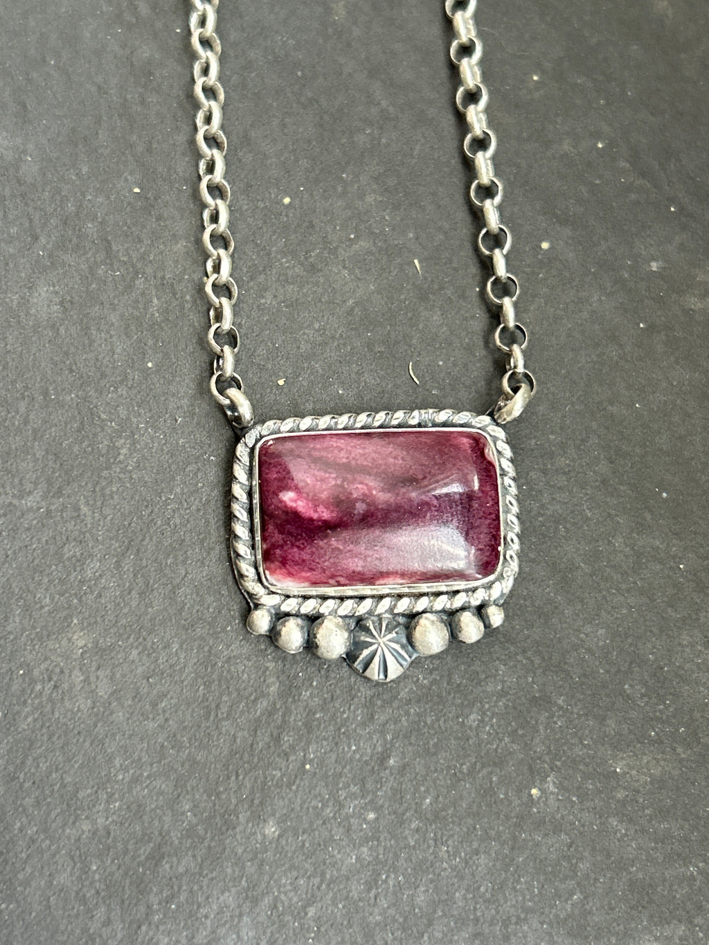 Purple Spiny Oyster Bar Necklace