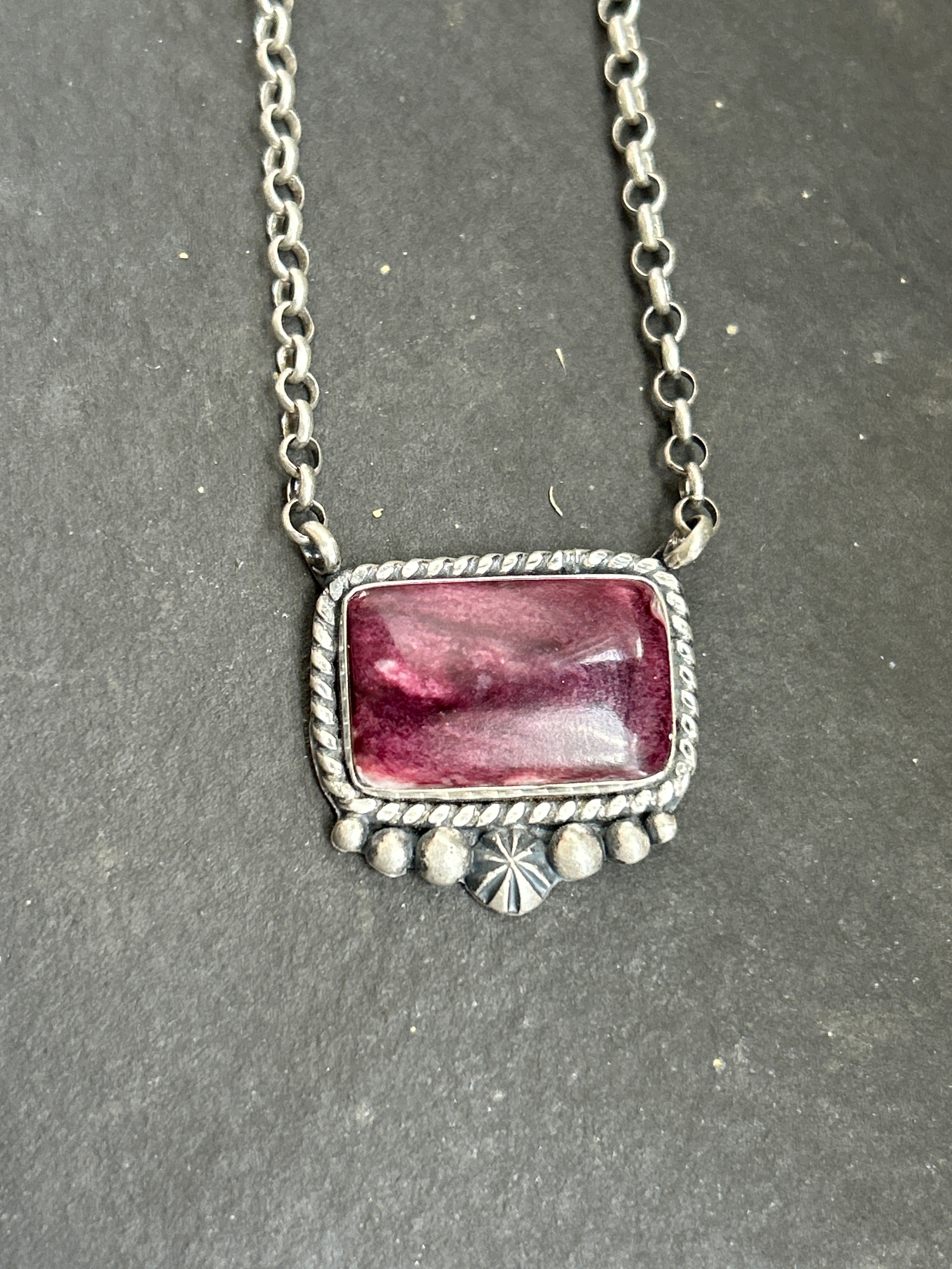Purple Spiny Oyster Bar Necklace