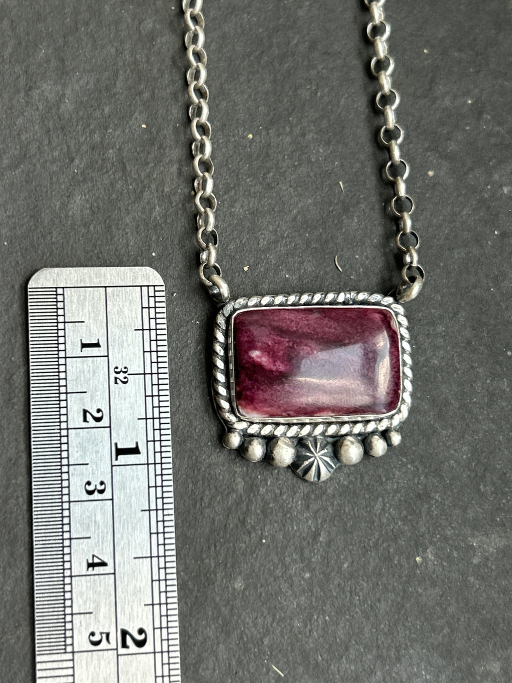 Purple Spiny Oyster Bar Necklace
