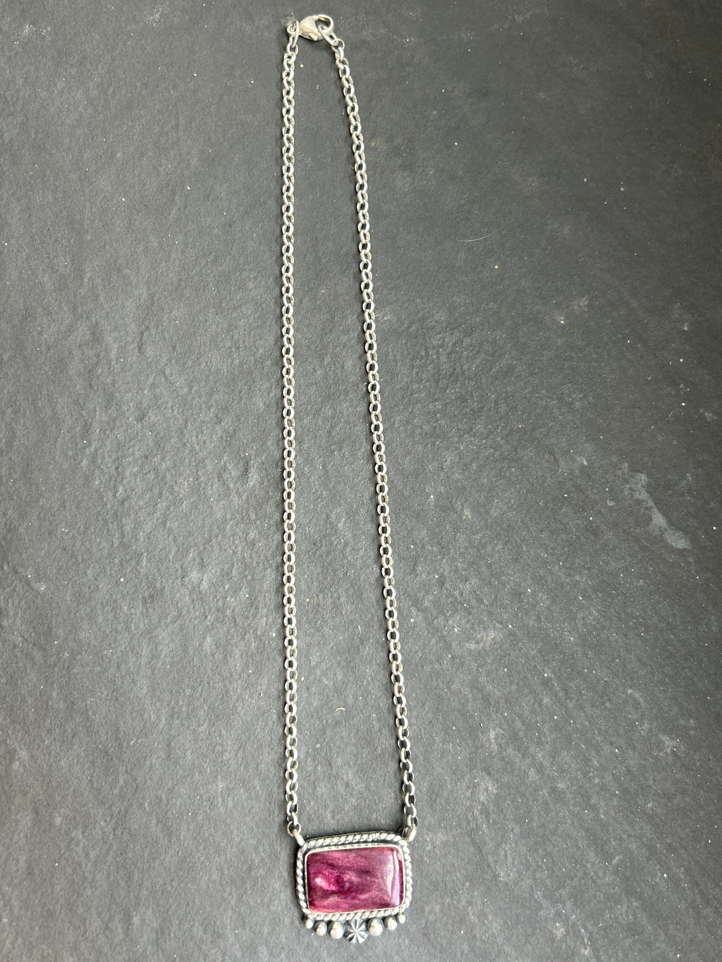 Purple Spiny Oyster Bar Necklace