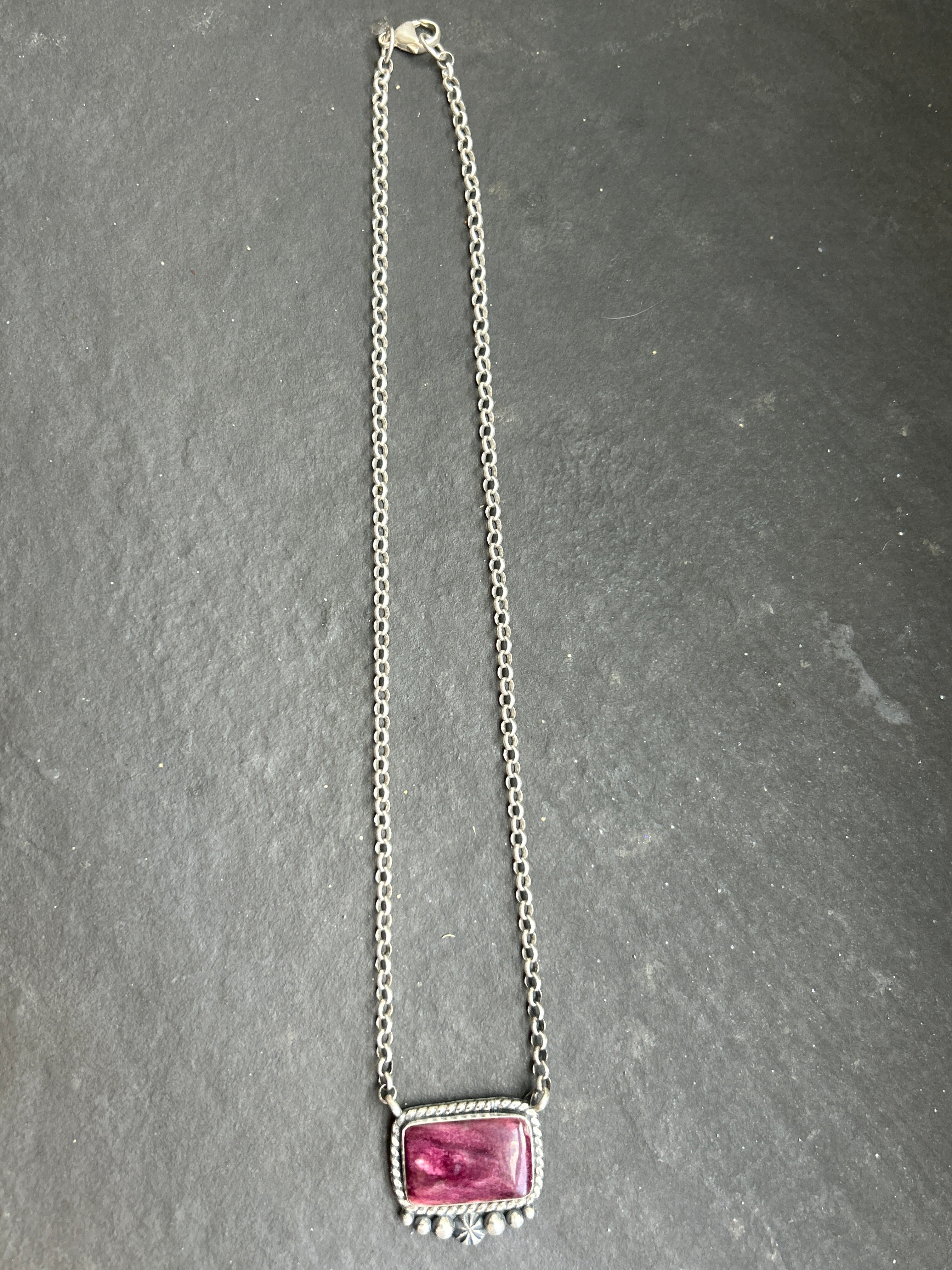Purple Spiny Oyster Bar Necklace