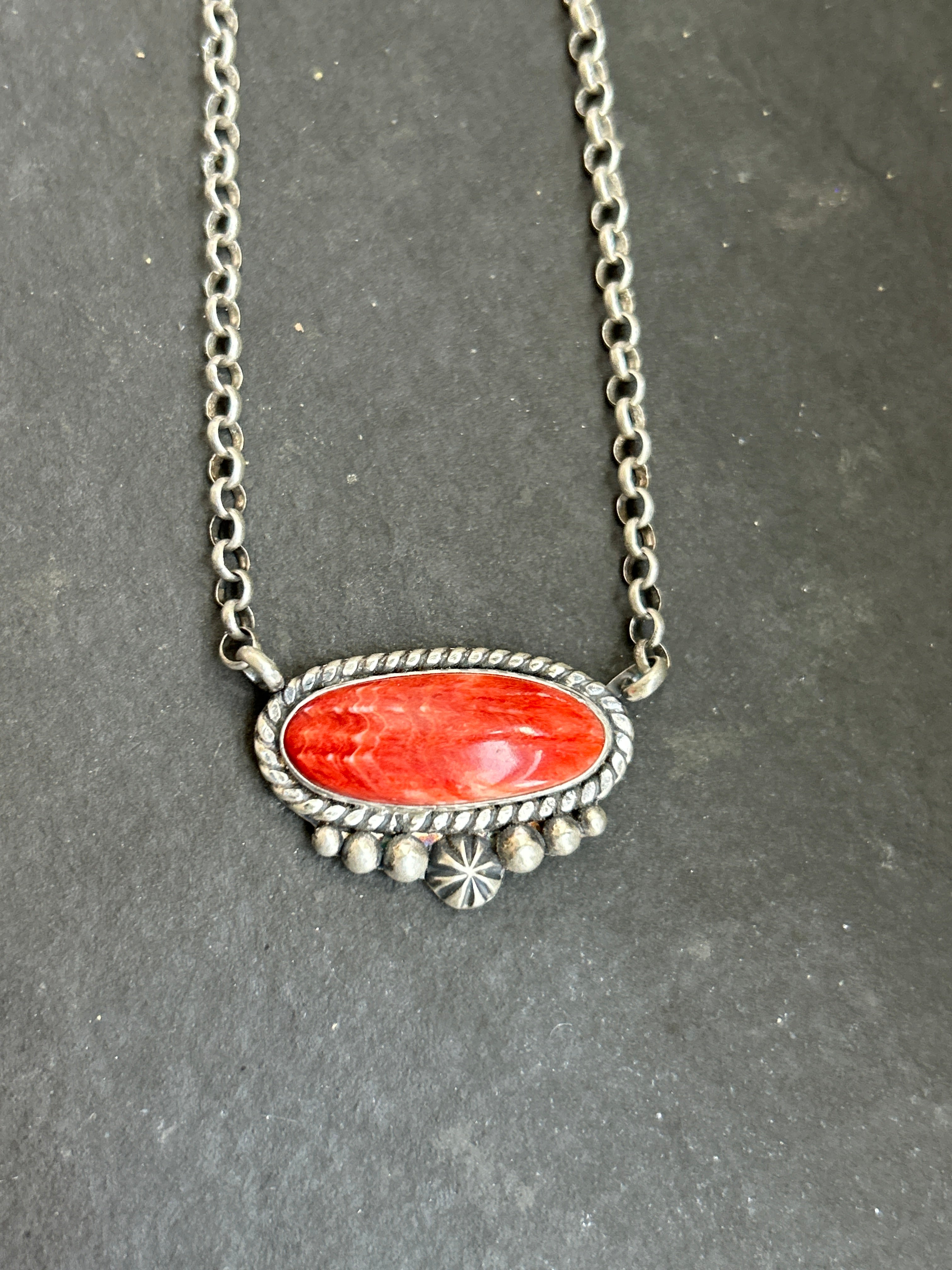 Red Spiny Oyster Bar Necklace