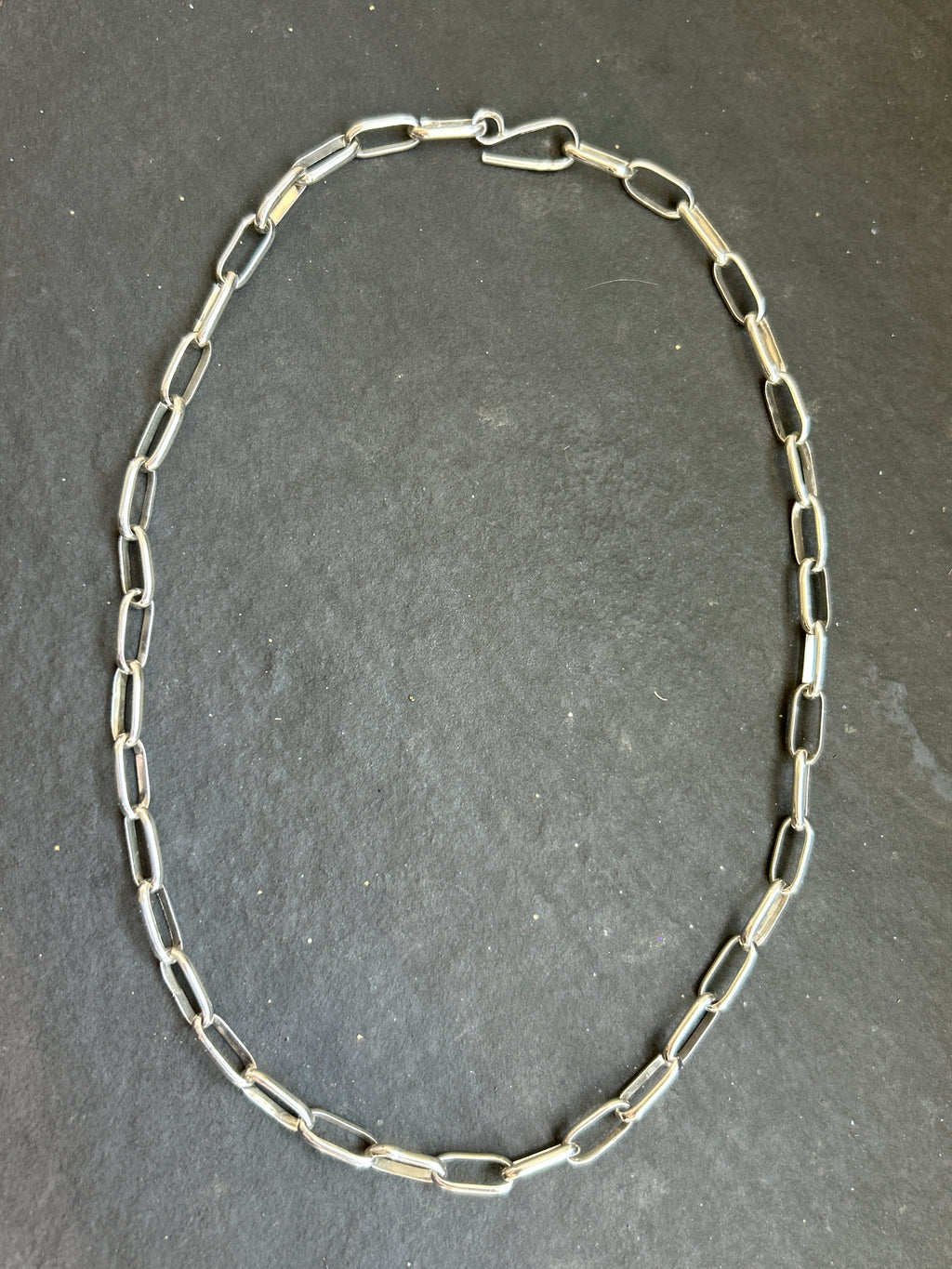 Sterling Silver Medium Link Dainty Paperclip Chain