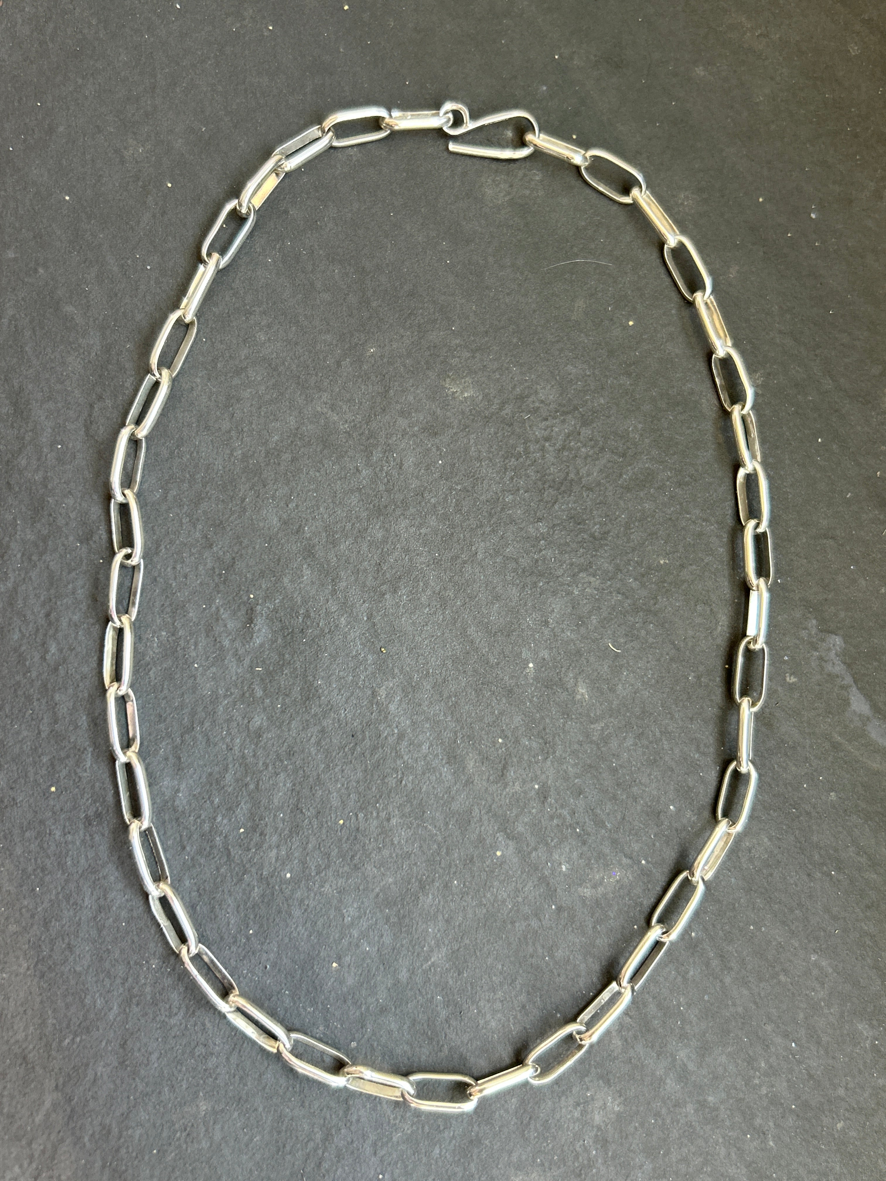 Sterling Silver Medium Link Dainty Paperclip Chain