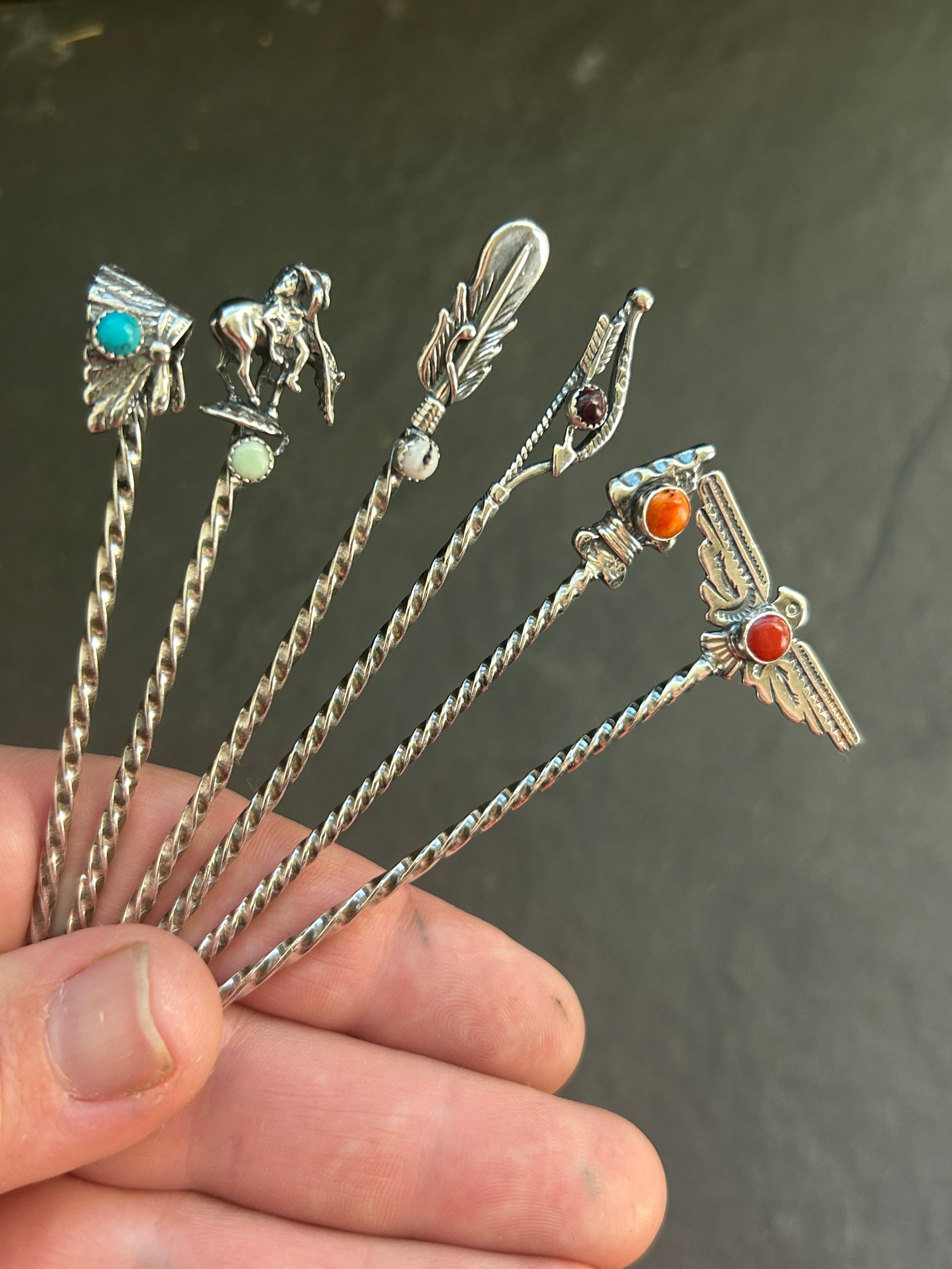 Spirit of The Plains Collection Set of 6 Sterling Silver Pick Collection