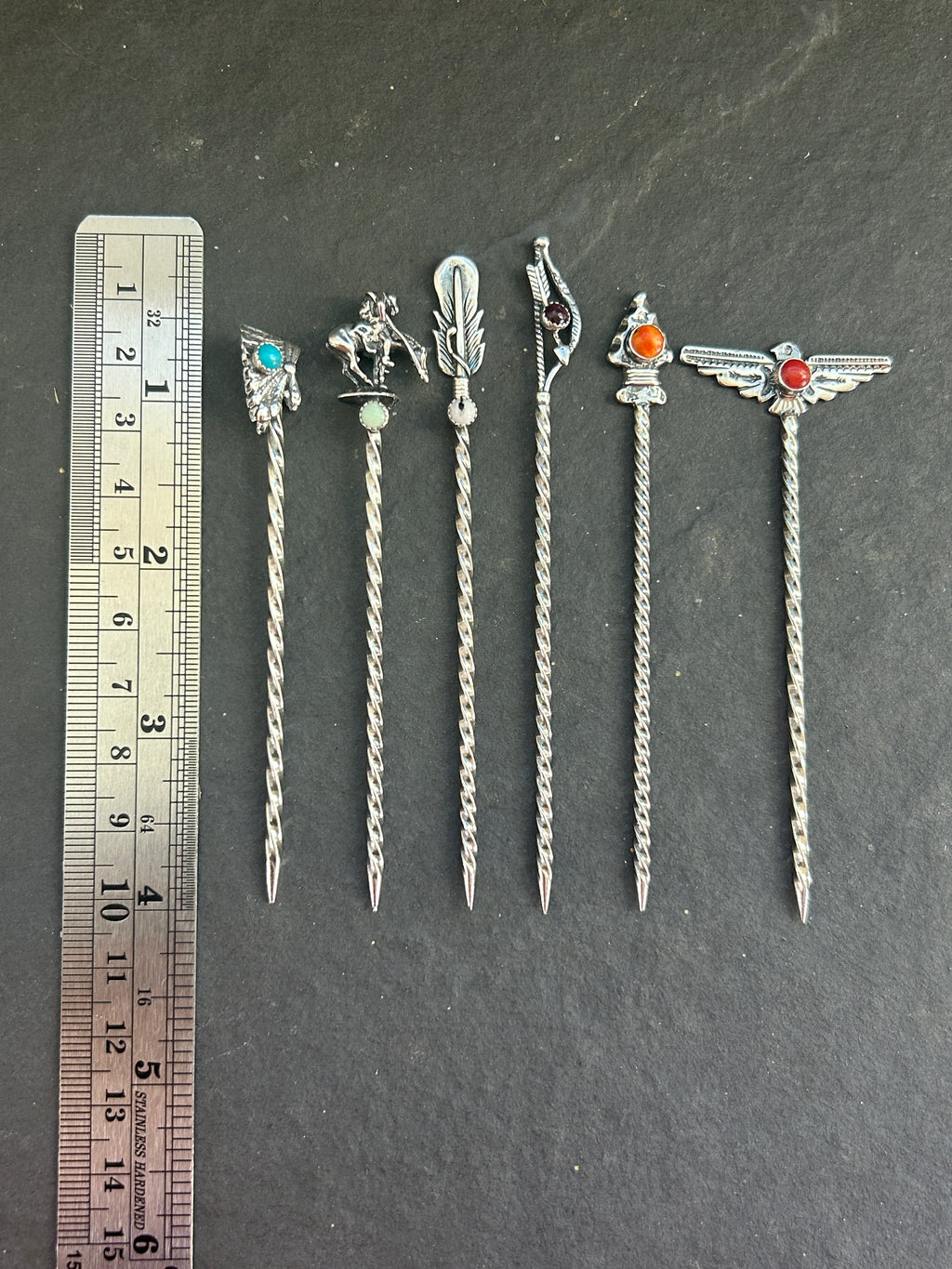 Spirit of The Plains Collection Set of 6 Sterling Silver Pick Collection