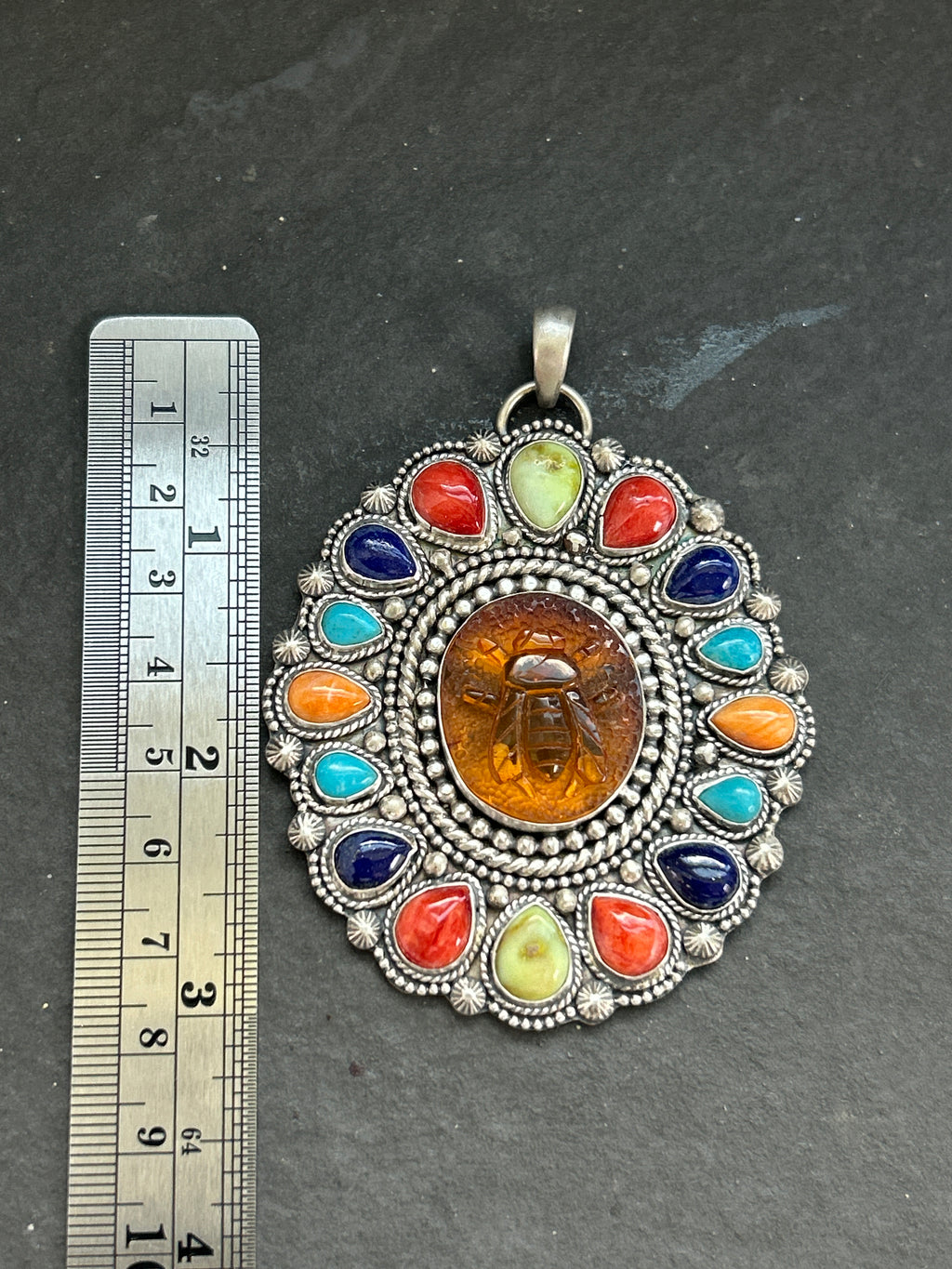 Bee-Dazzled Statement Cluster Pendant