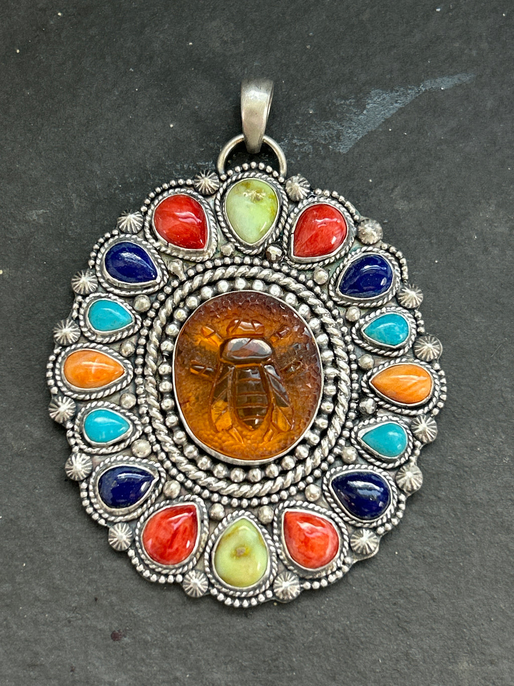 Bee-Dazzled Statement Cluster Pendant