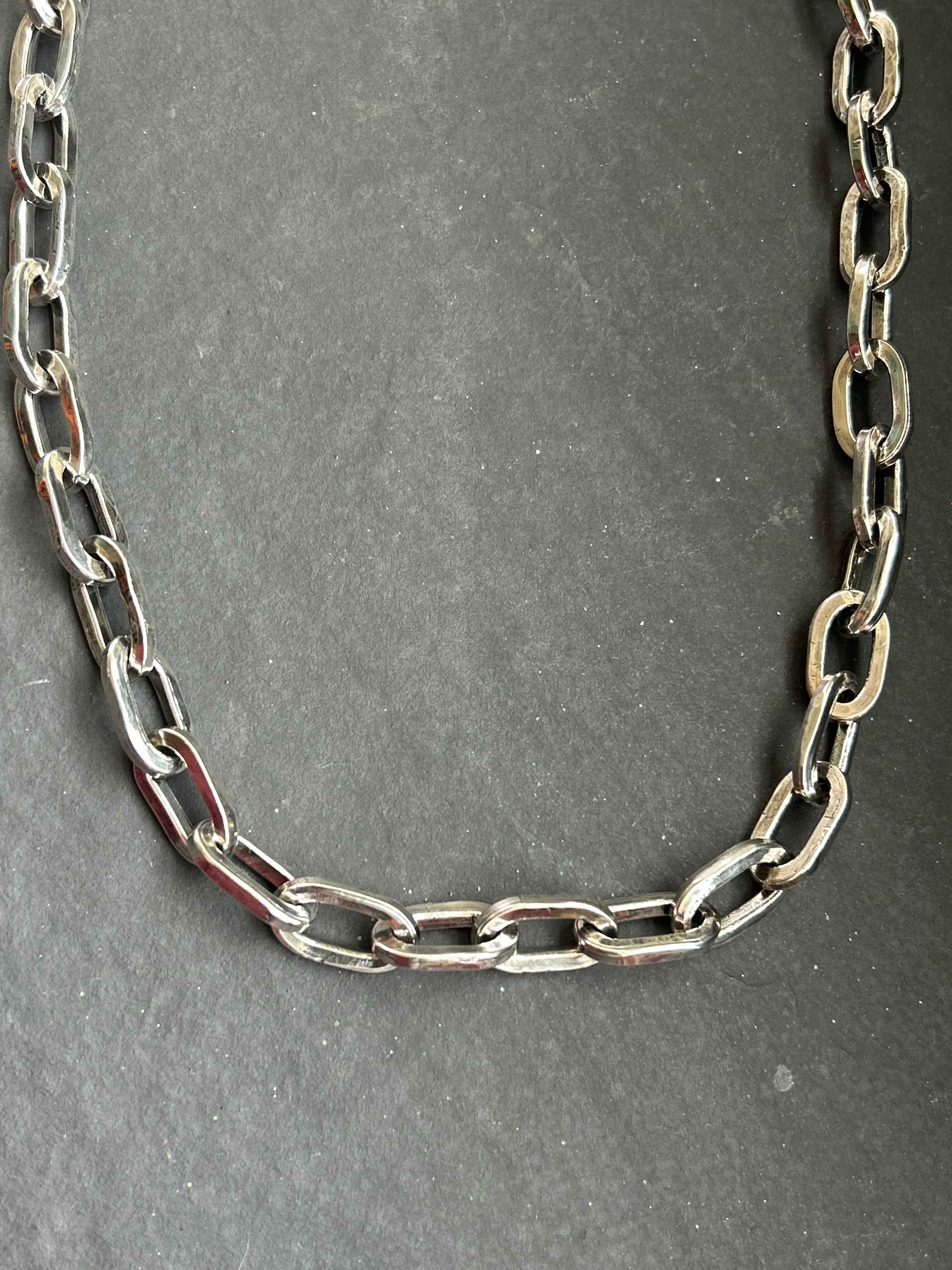 The "Big Gun"  Sterling Silver Paperclip Chain