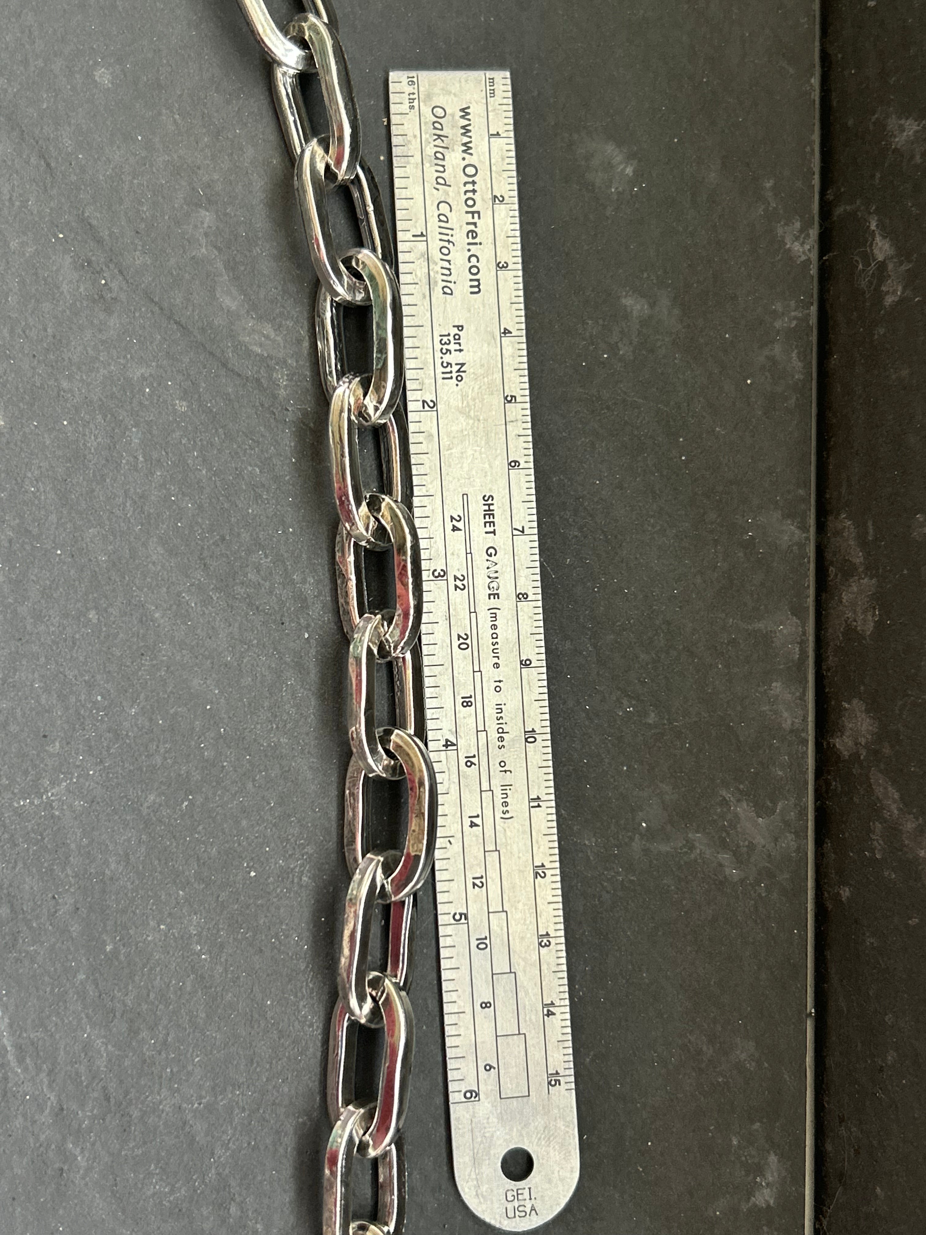 The "Big Gun"  Sterling Silver Paperclip Chain