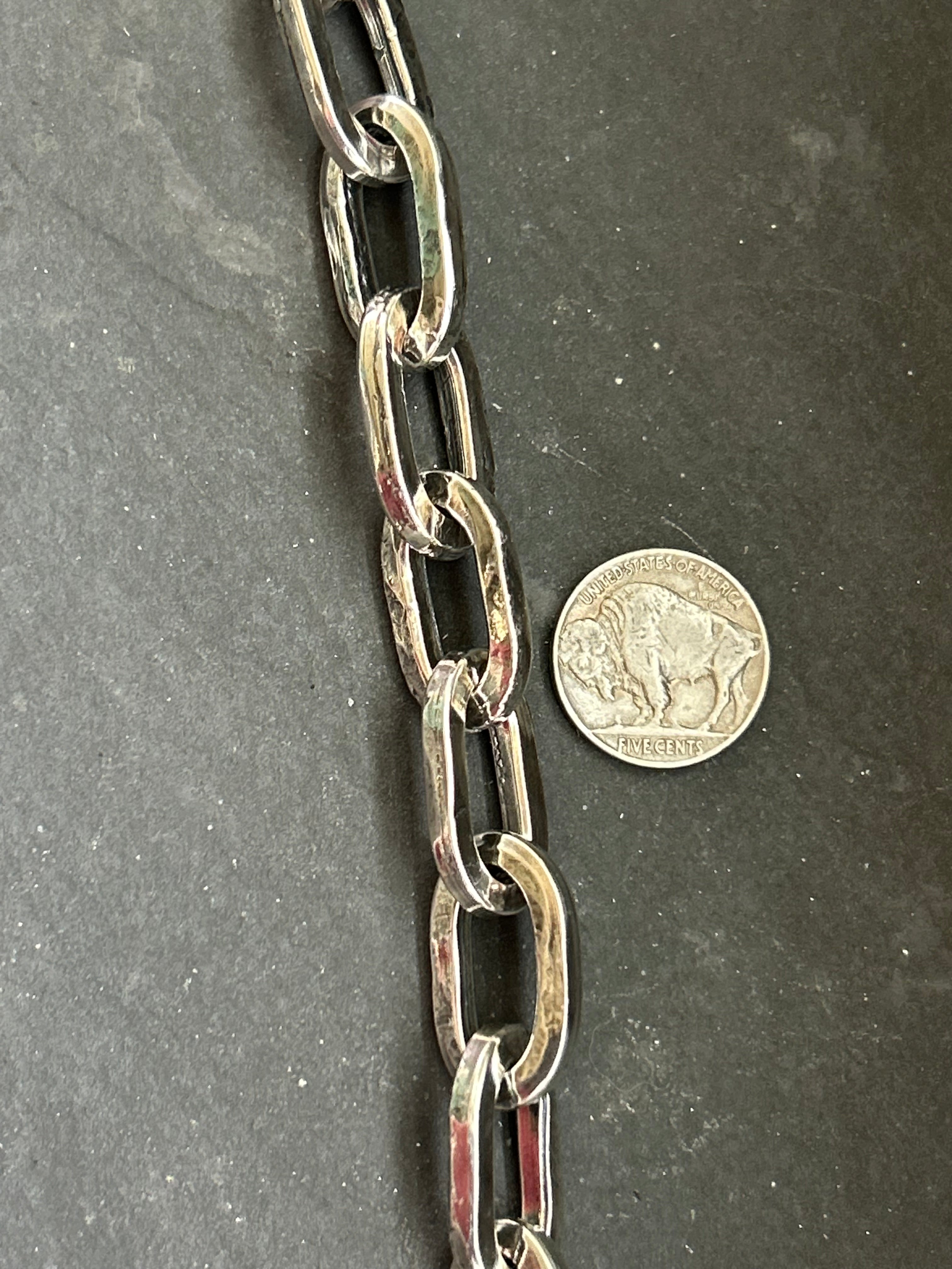 The "Big Gun"  Sterling Silver Paperclip Chain