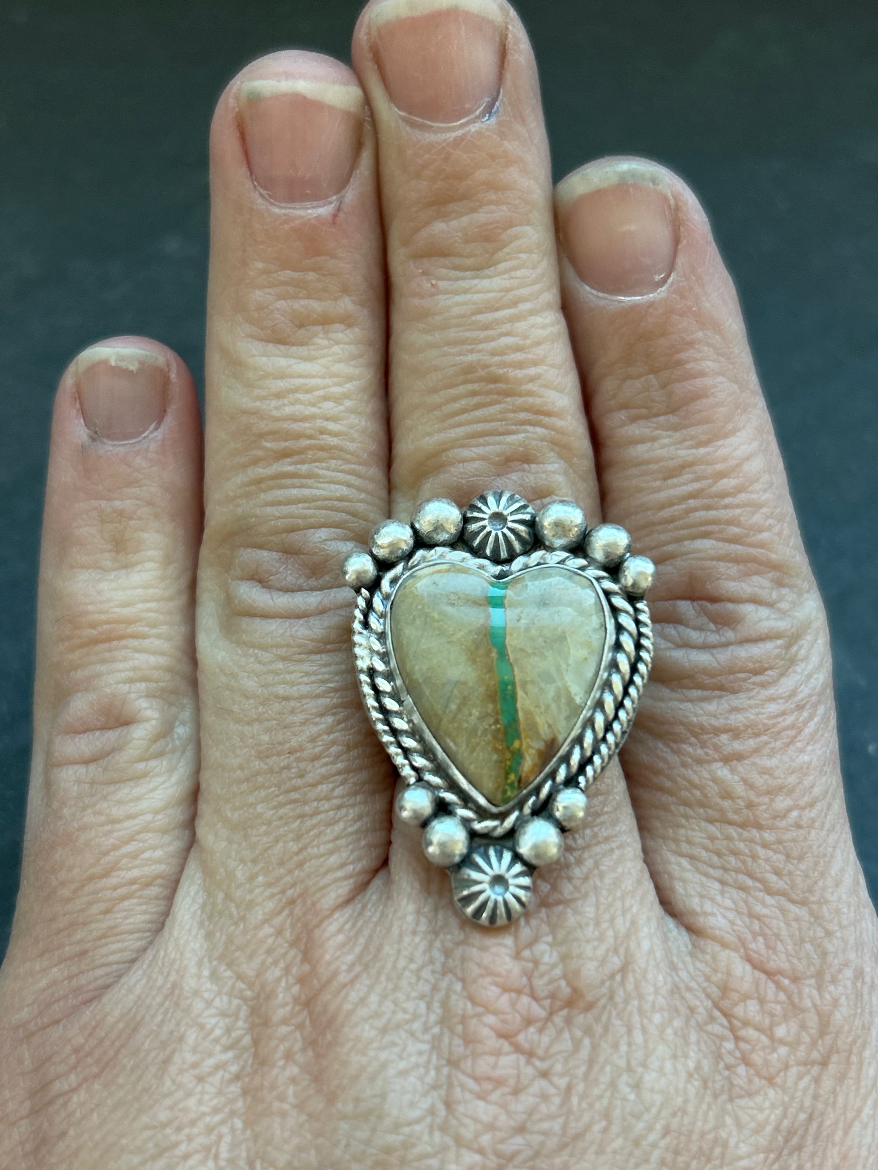 Ribbon Royston Turquoise Adjustable Band Ring