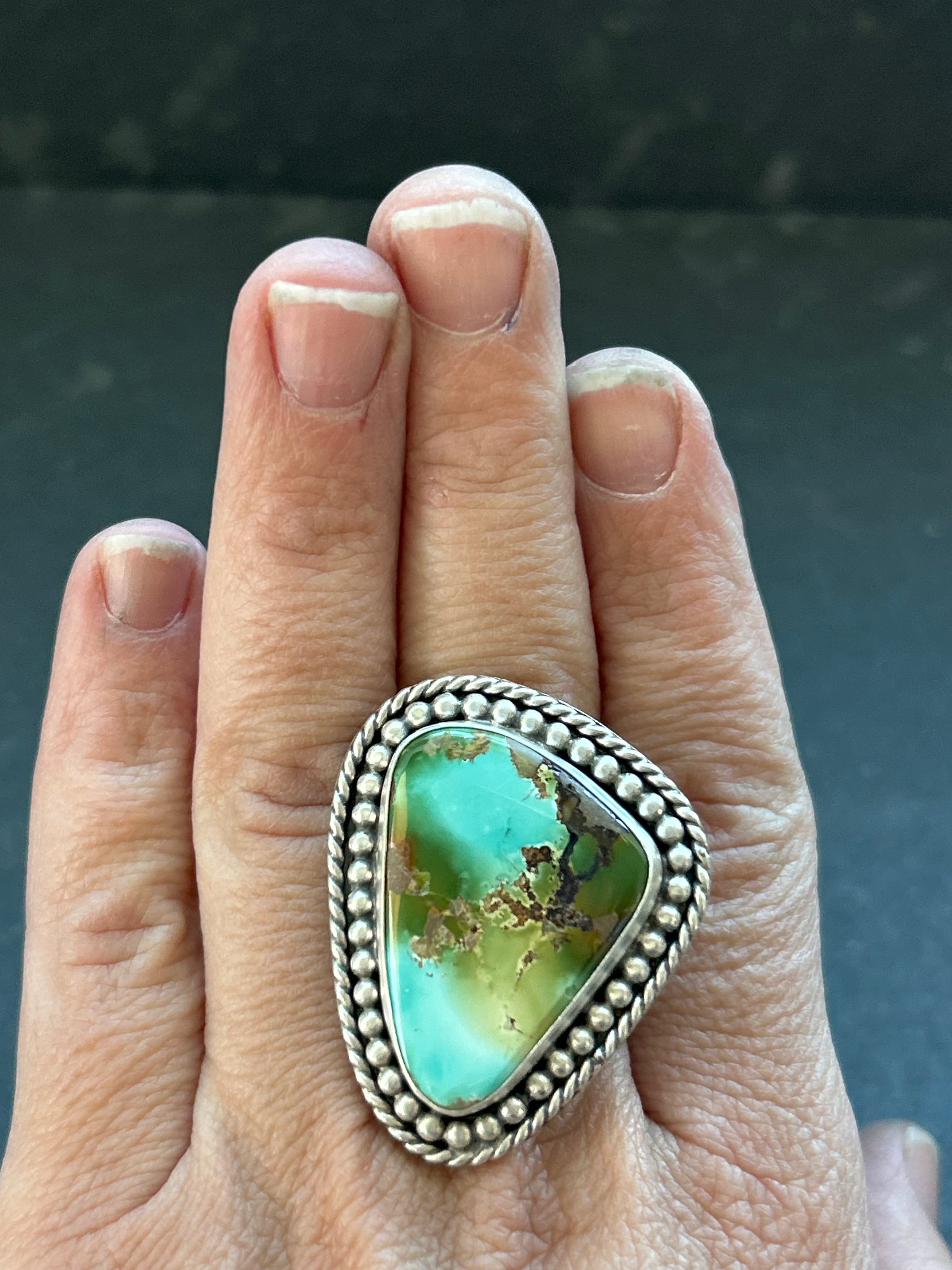Royston Turquoise Adjustable Band Ring Style #3