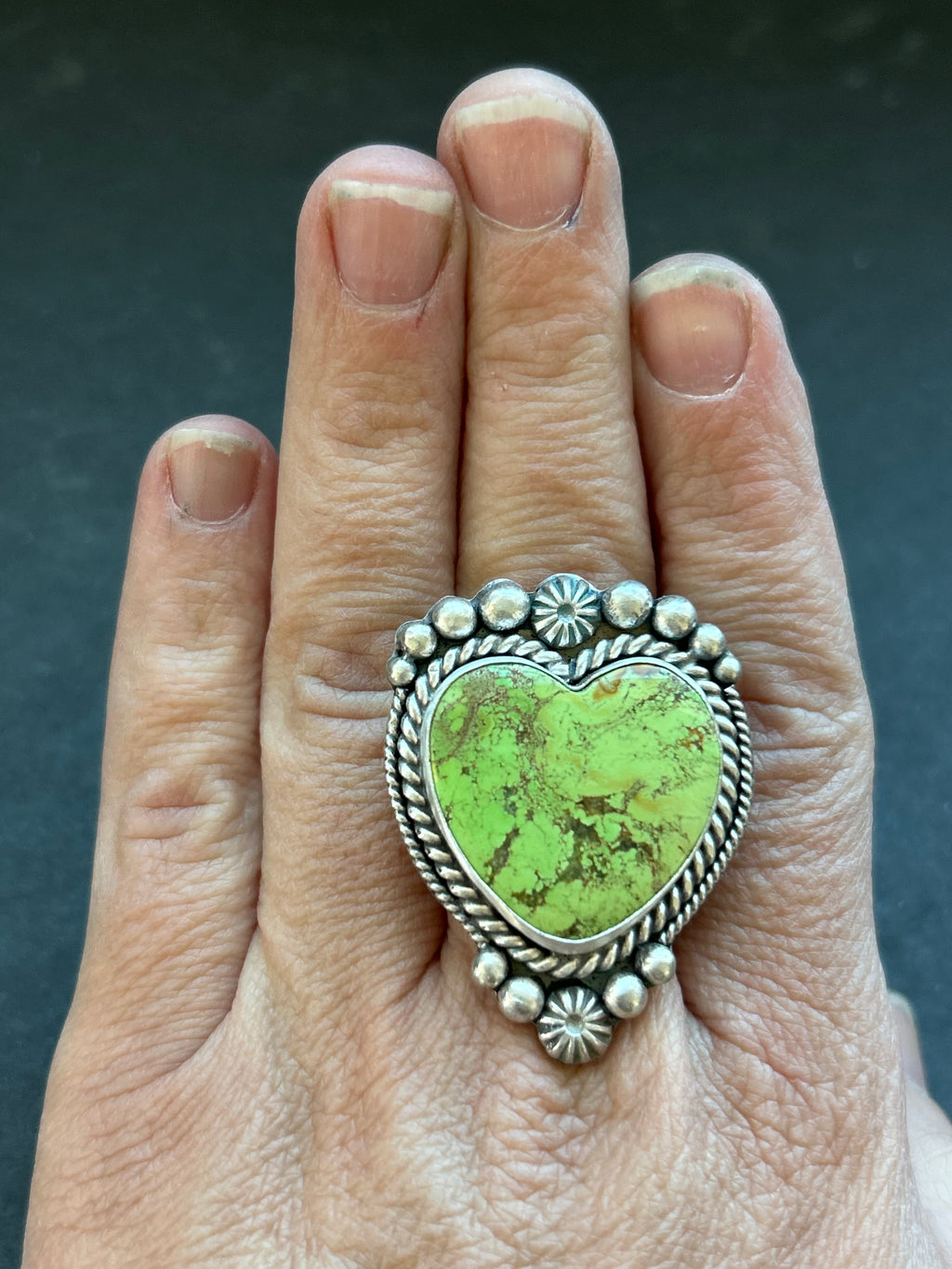 Gaspeite Adjustable Band Ring