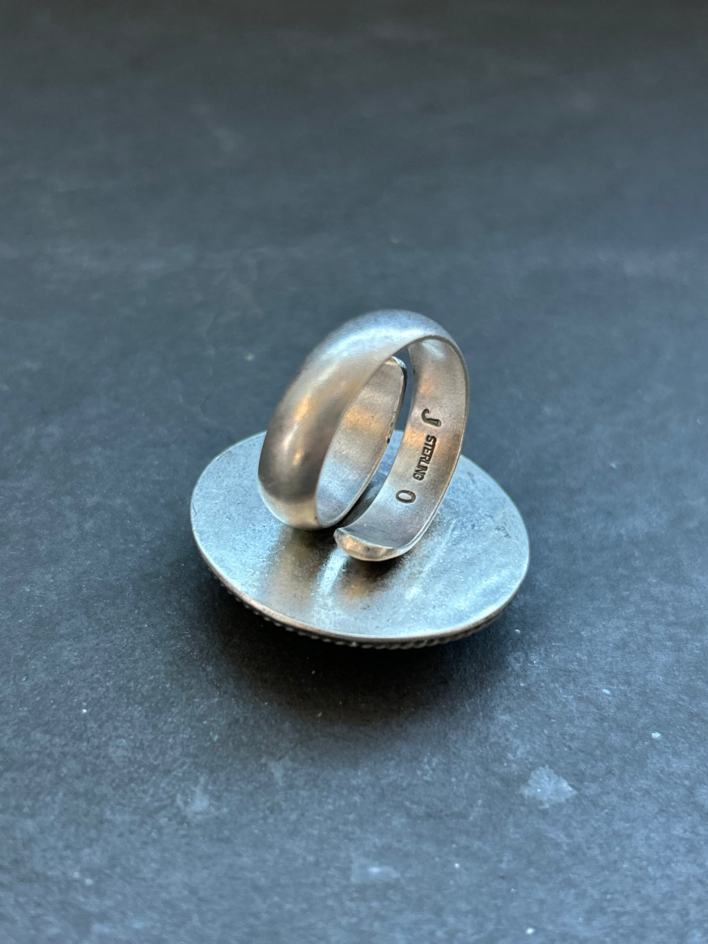Broken Arrow Variscite Adjustable Band Ring Style #2