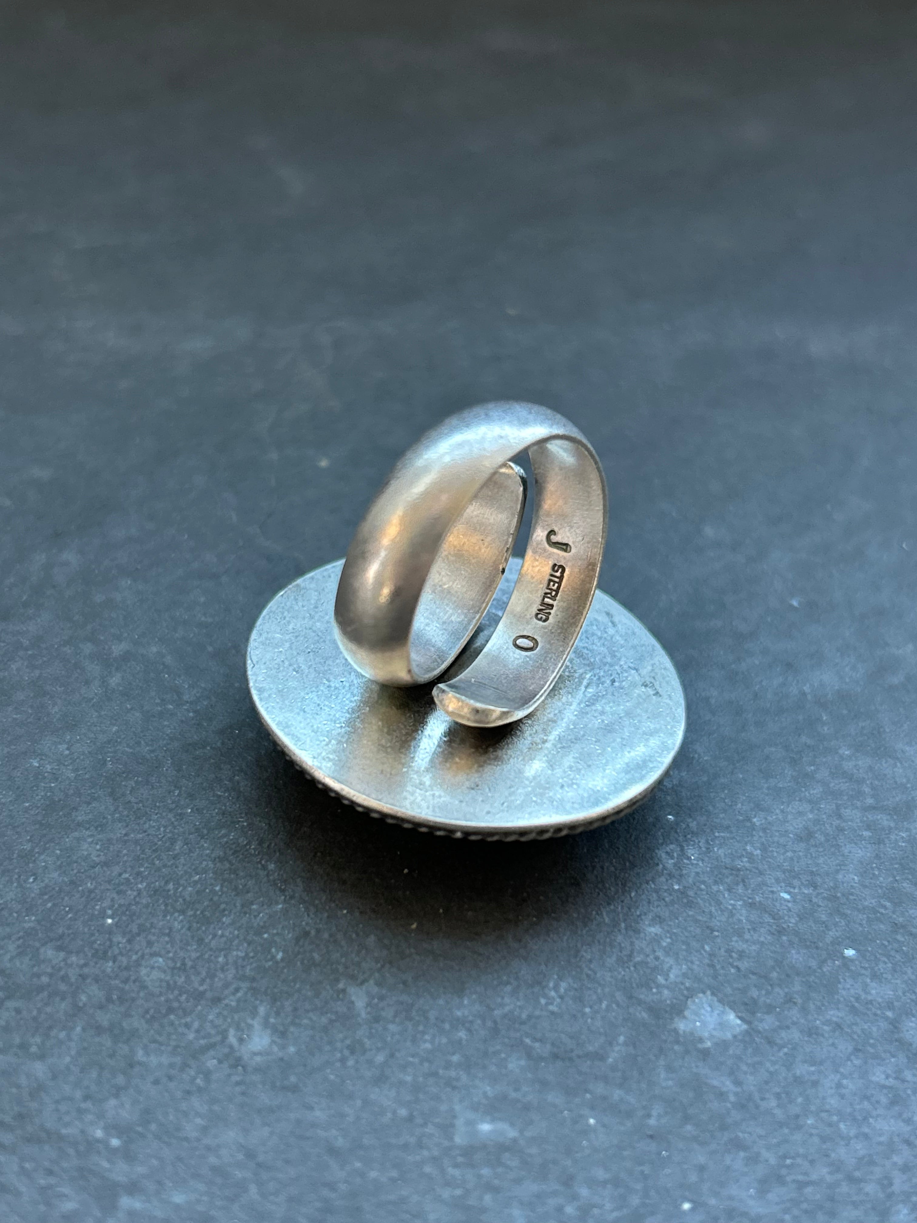 Broken Arrow Variscite Adjustable Band Ring Style #2