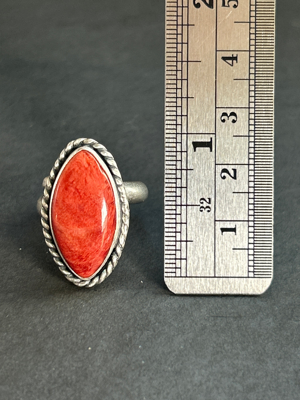 Red Spiny Oyster Adjustable Band Ring