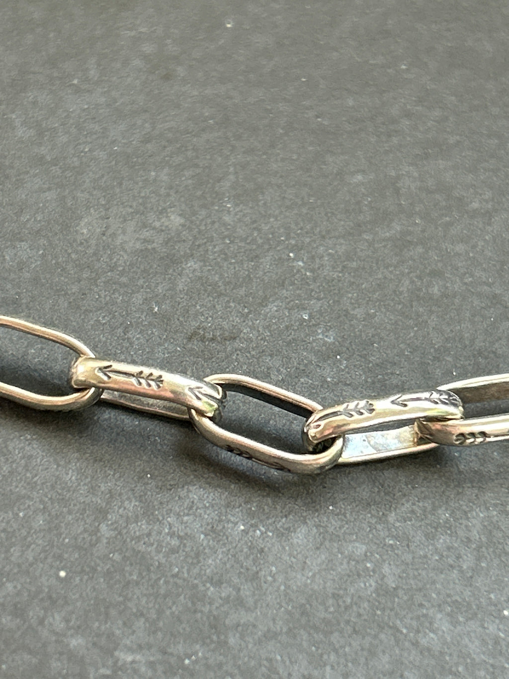 Sterling Silver Medium Link Wayfinder Pattern Paperclip Chain