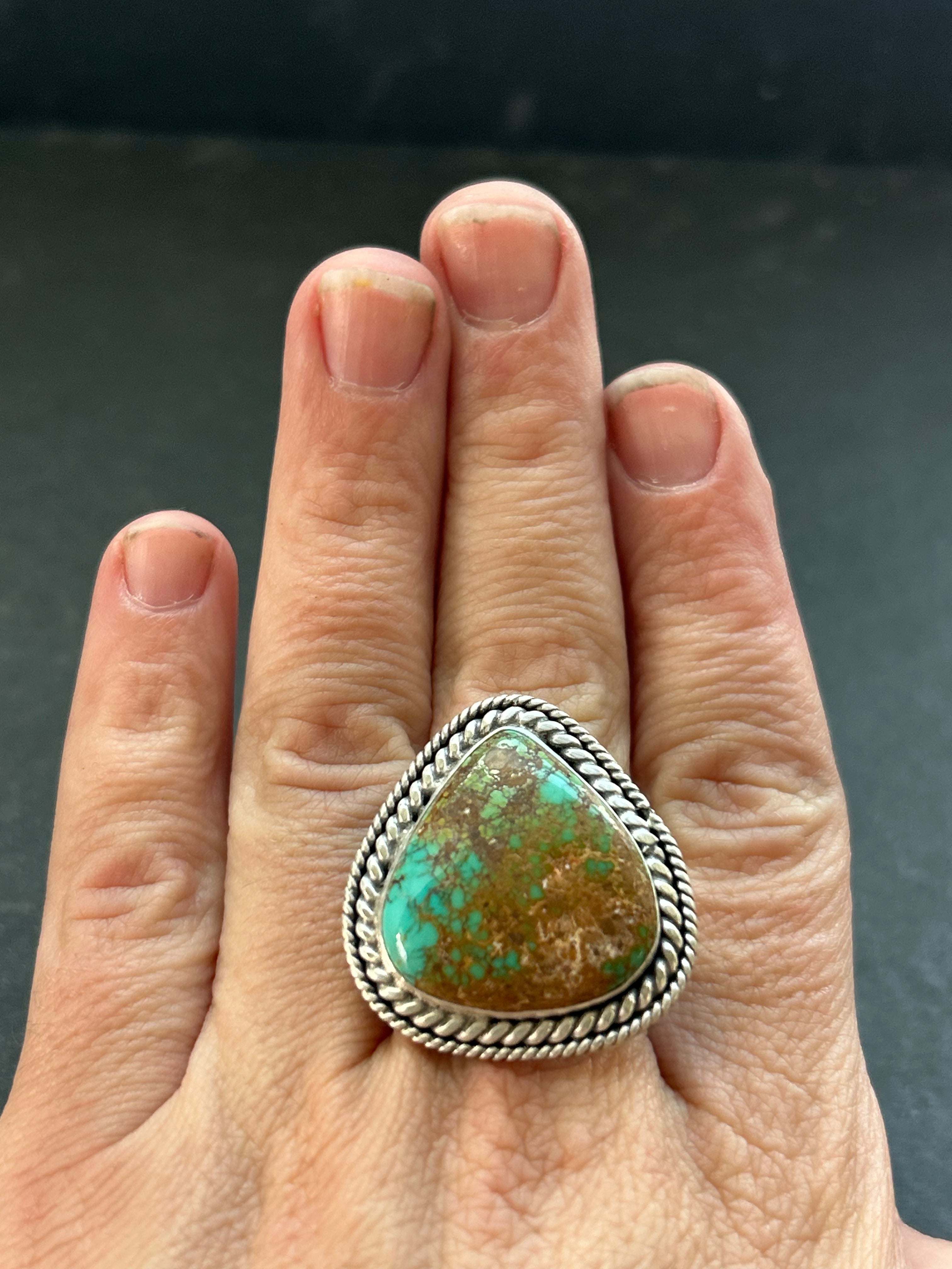 Firebird Turquoise Adjustable Band Ring