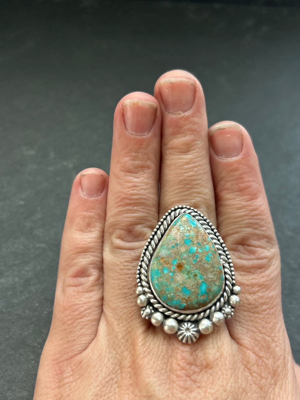 Easter Blue Turquoise Adjustable Band Ring Style #3