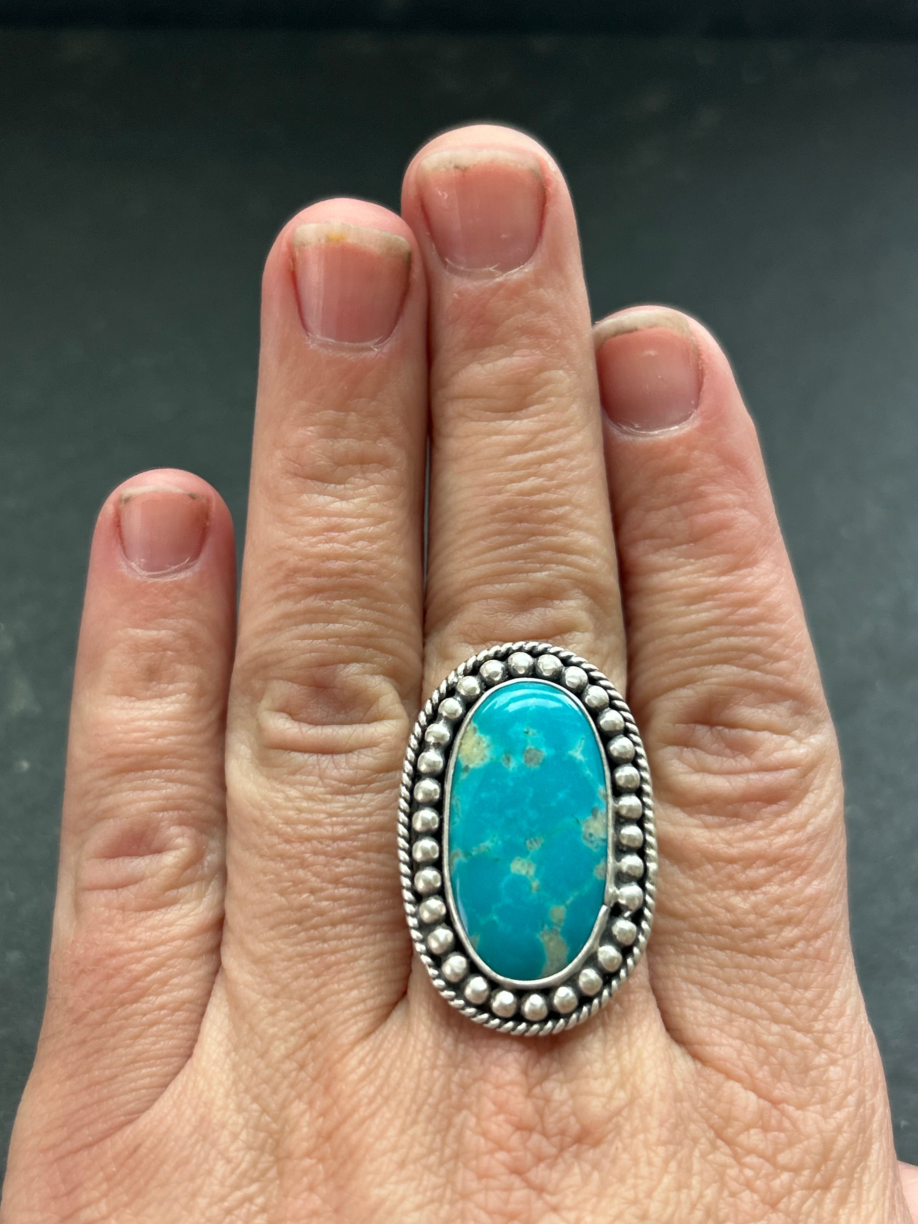 Royston Turquoise Adjustable Band Ring Style #7