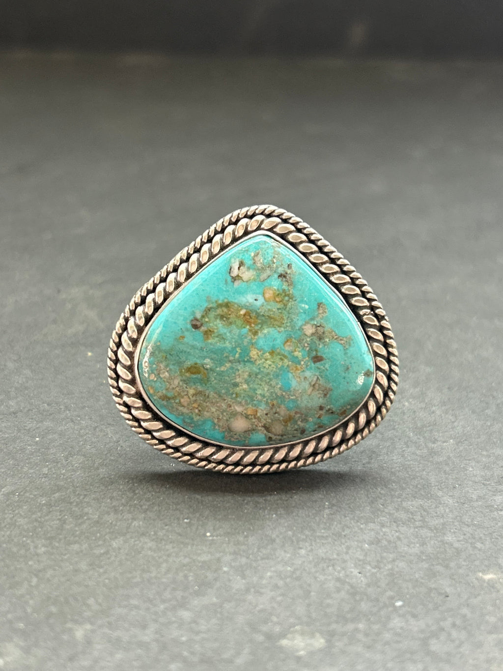 Big Nugget Turquoise Adjustable Band Ring Style #2