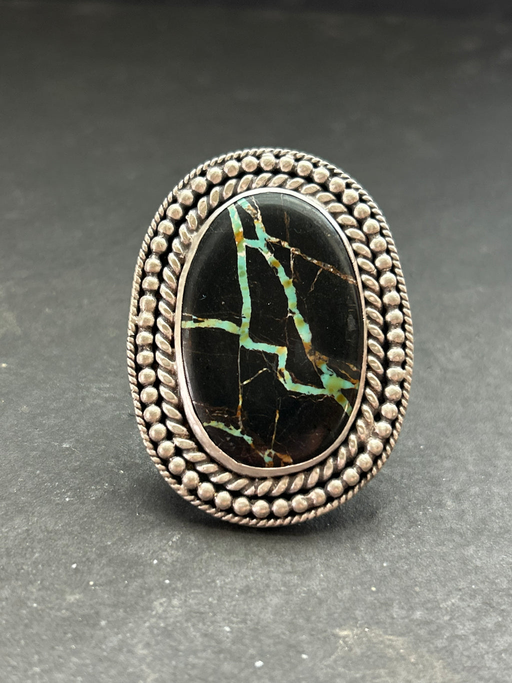 Blackjack Turquoise Adjustable Band Ring Style #1