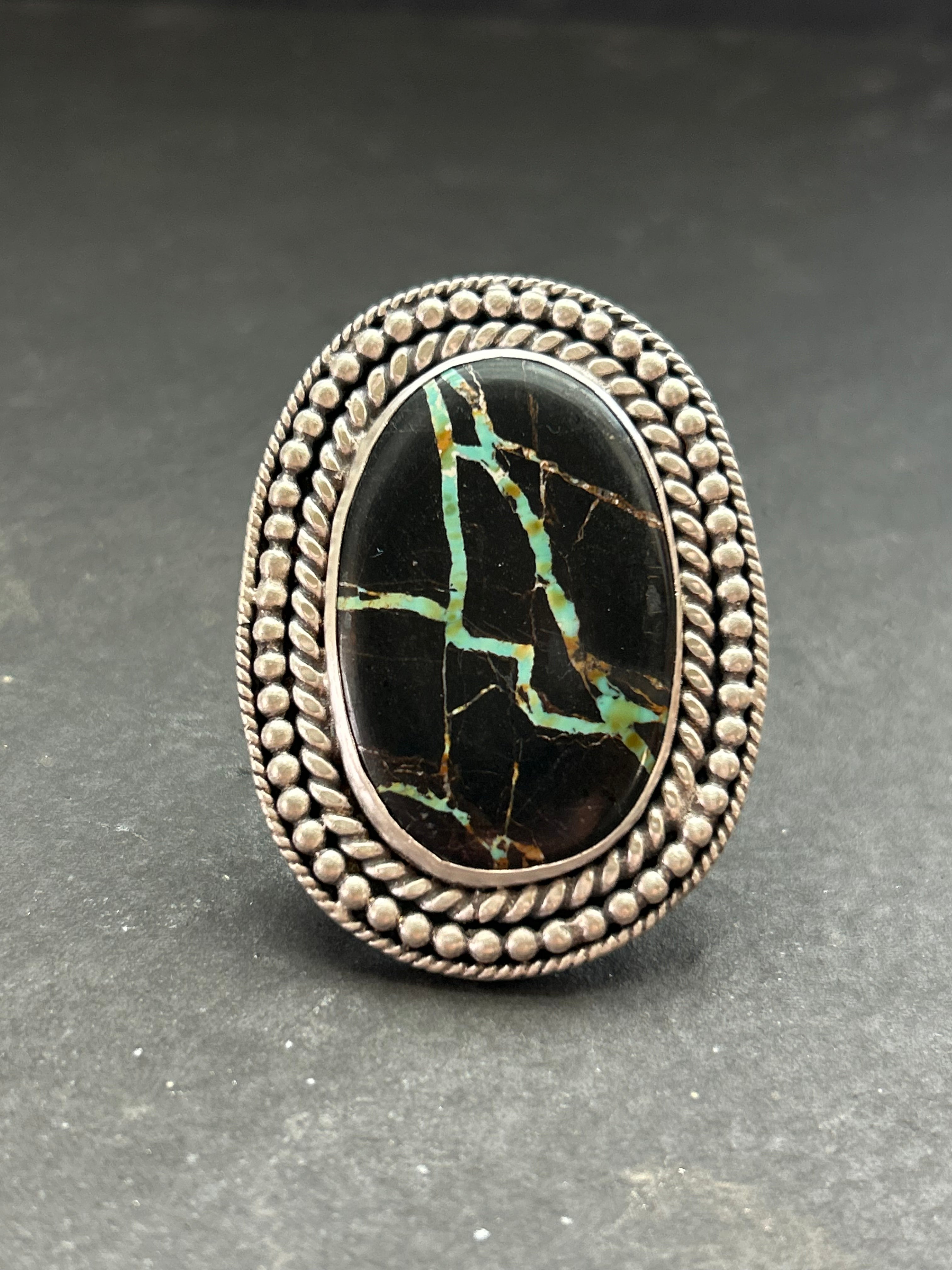 Blackjack Turquoise Adjustable Band Ring Style #1