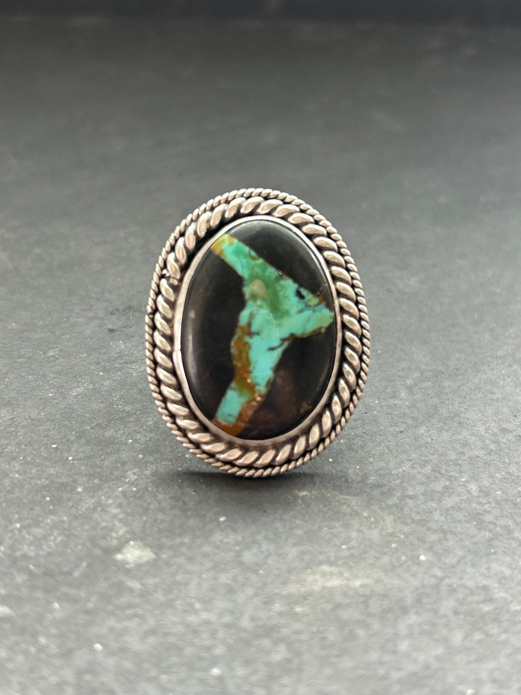 Blackjack Turquoise Adjustable Band Ring Style #2