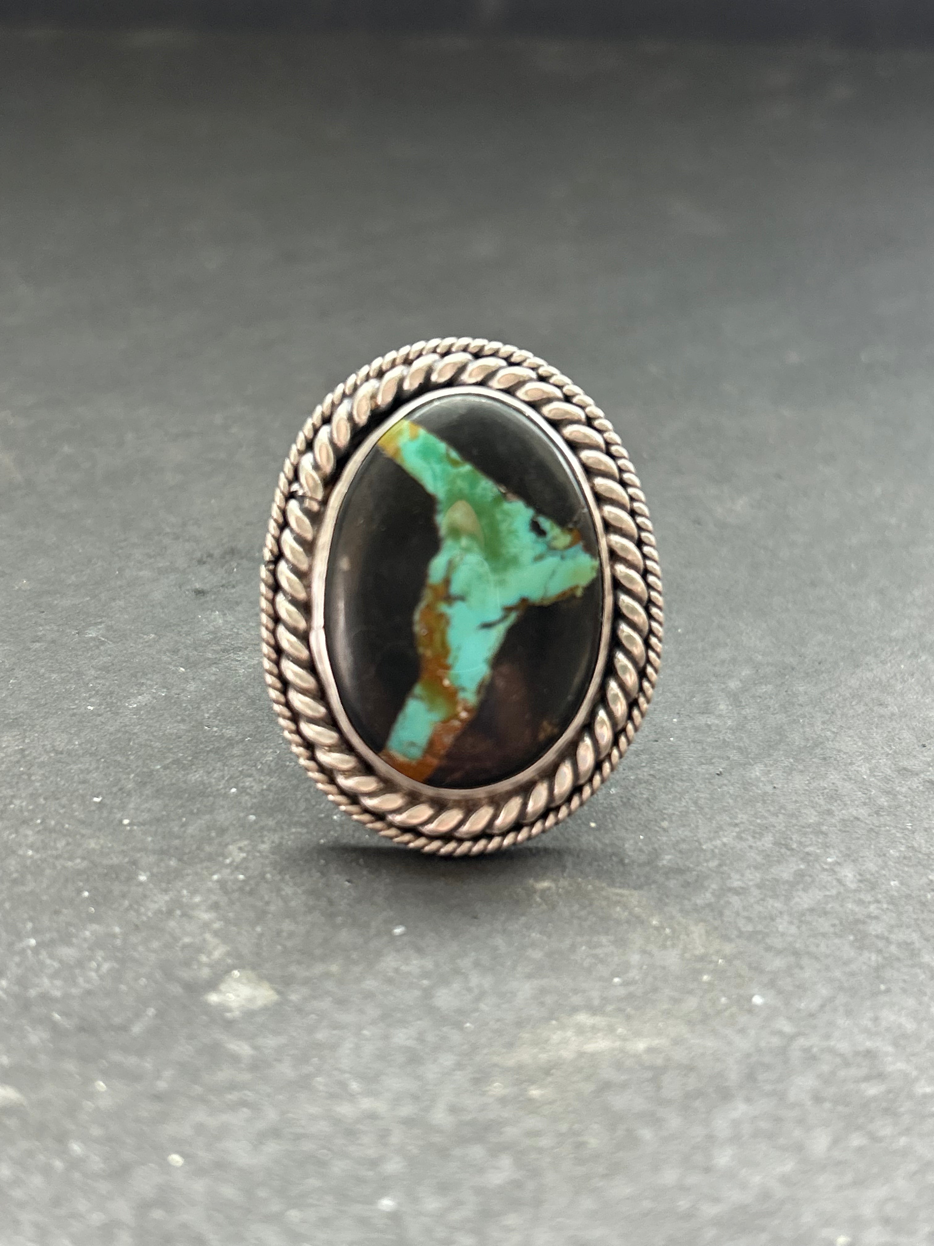 Blackjack Turquoise Adjustable Band Ring Style #2