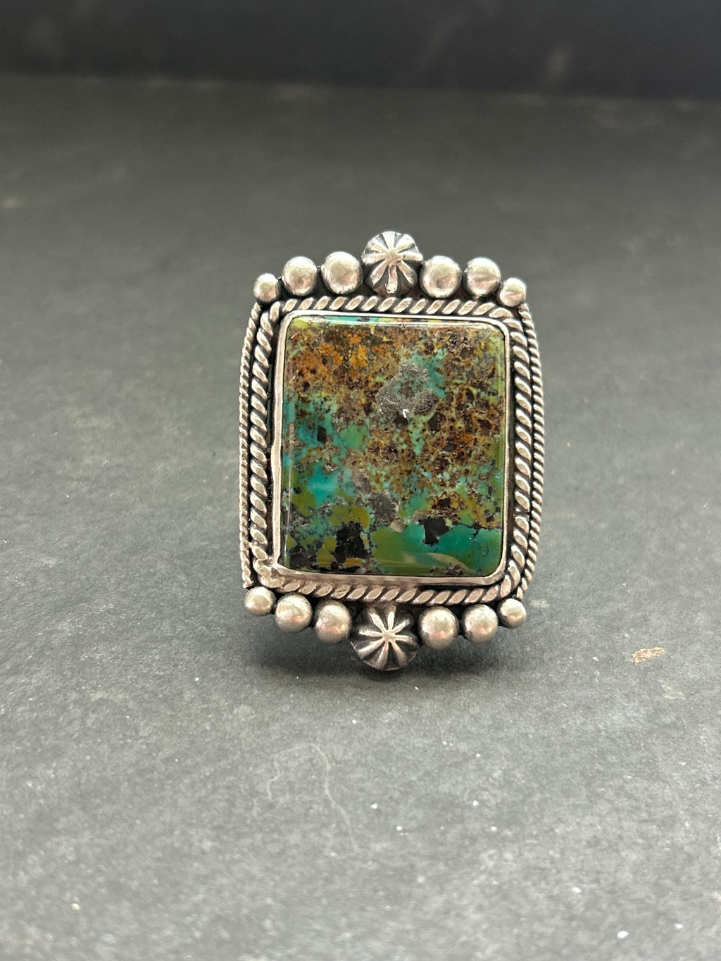 Black Hills Turquoise Adjustable Band Ring Style #1