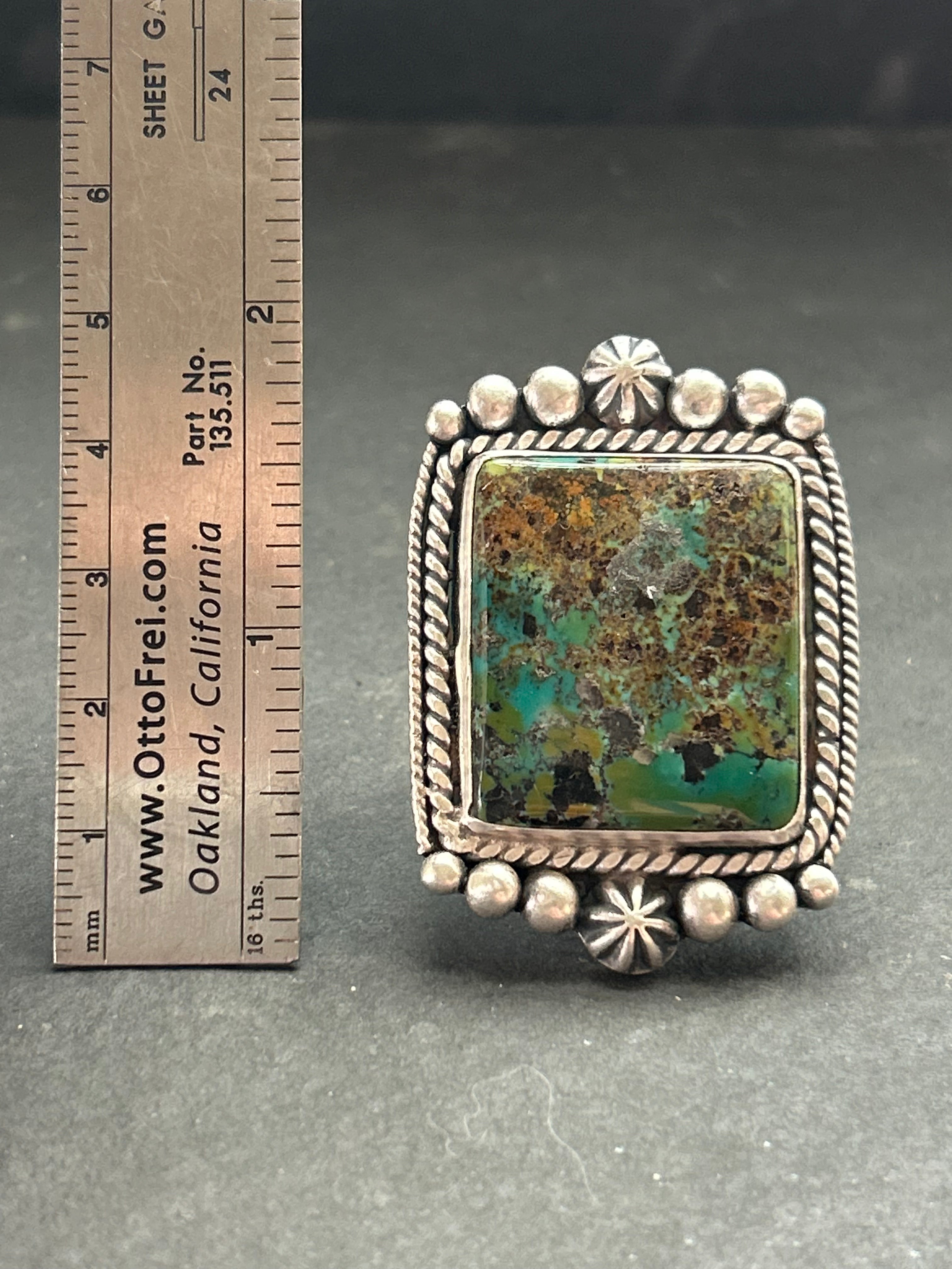 Black Hills Turquoise Adjustable Band Ring Style #1