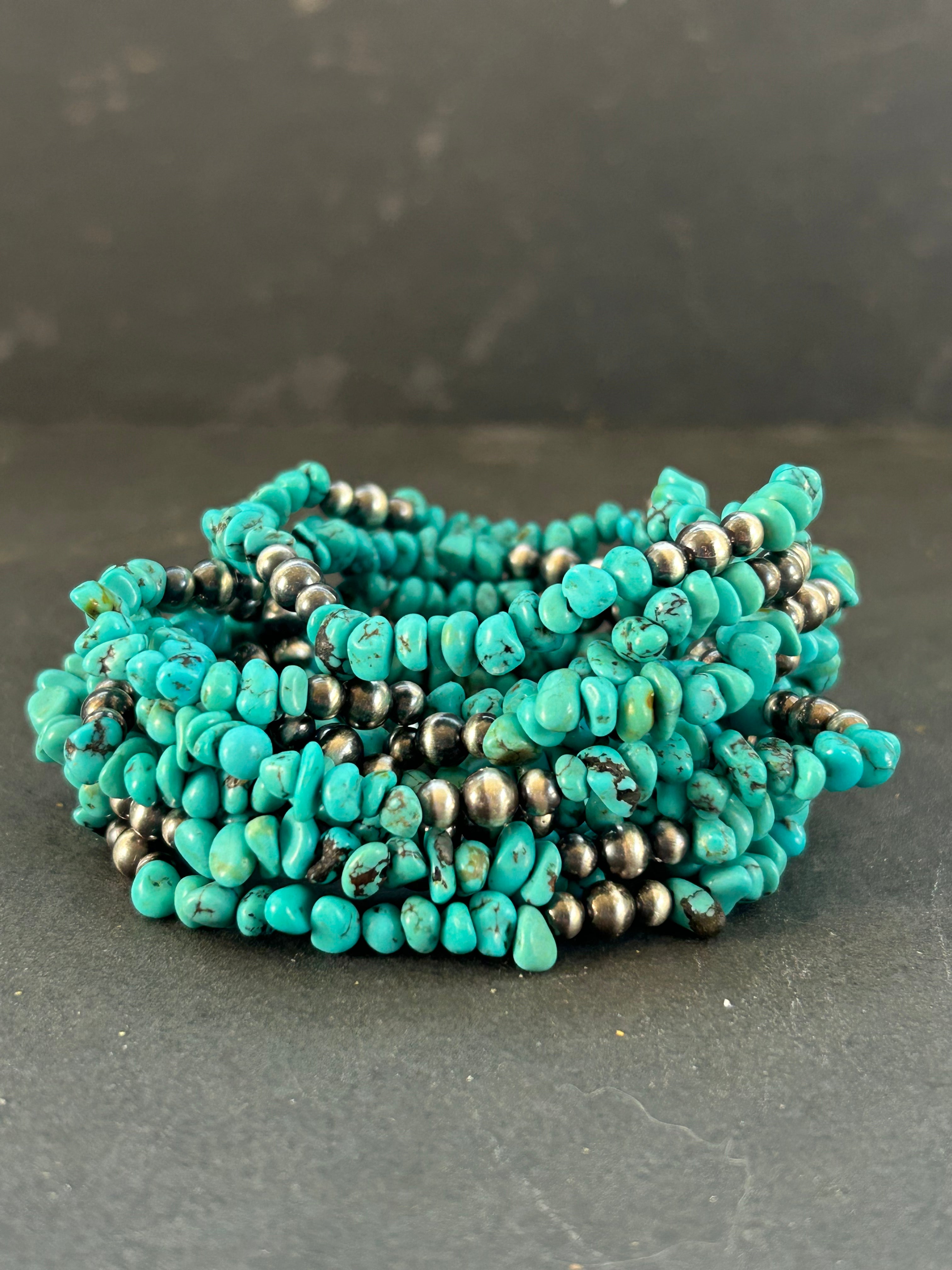 Hubei Turquoise Stretchy Stacker Bracelet