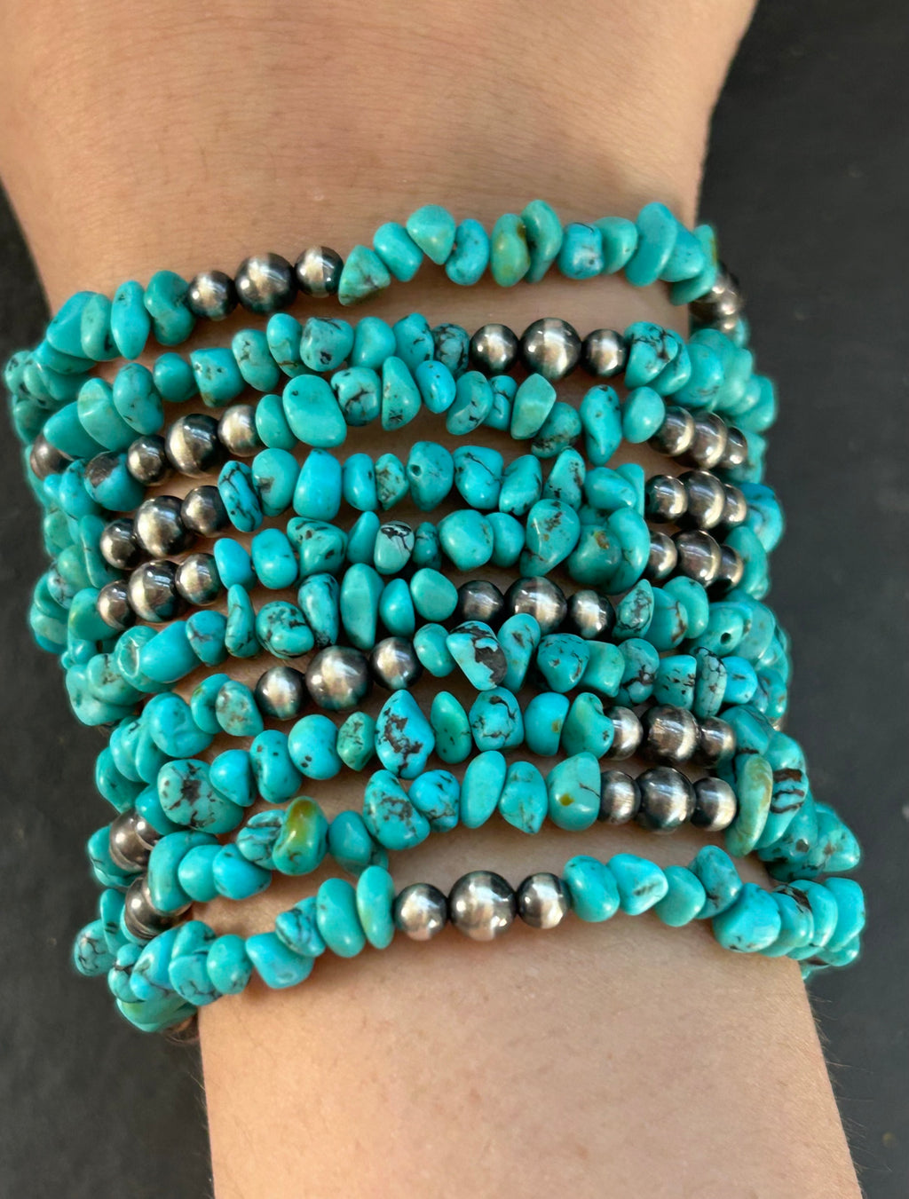 Hubei Turquoise Stretchy Stacker Bracelet