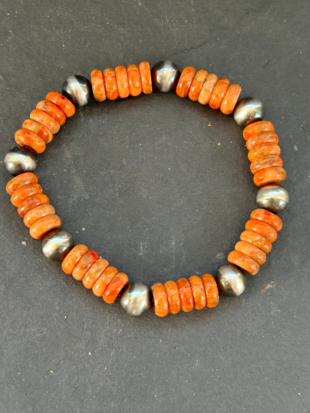 Apple Coral Stretchy Stacker Bracelet