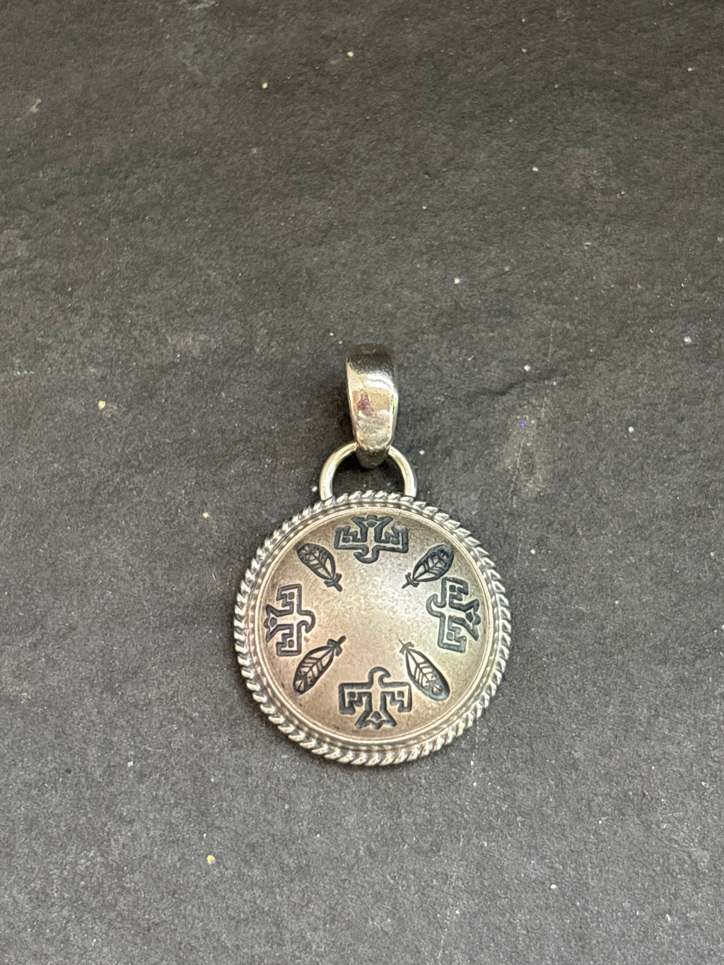 Wings of Courage Ponca Half Shell Pendant