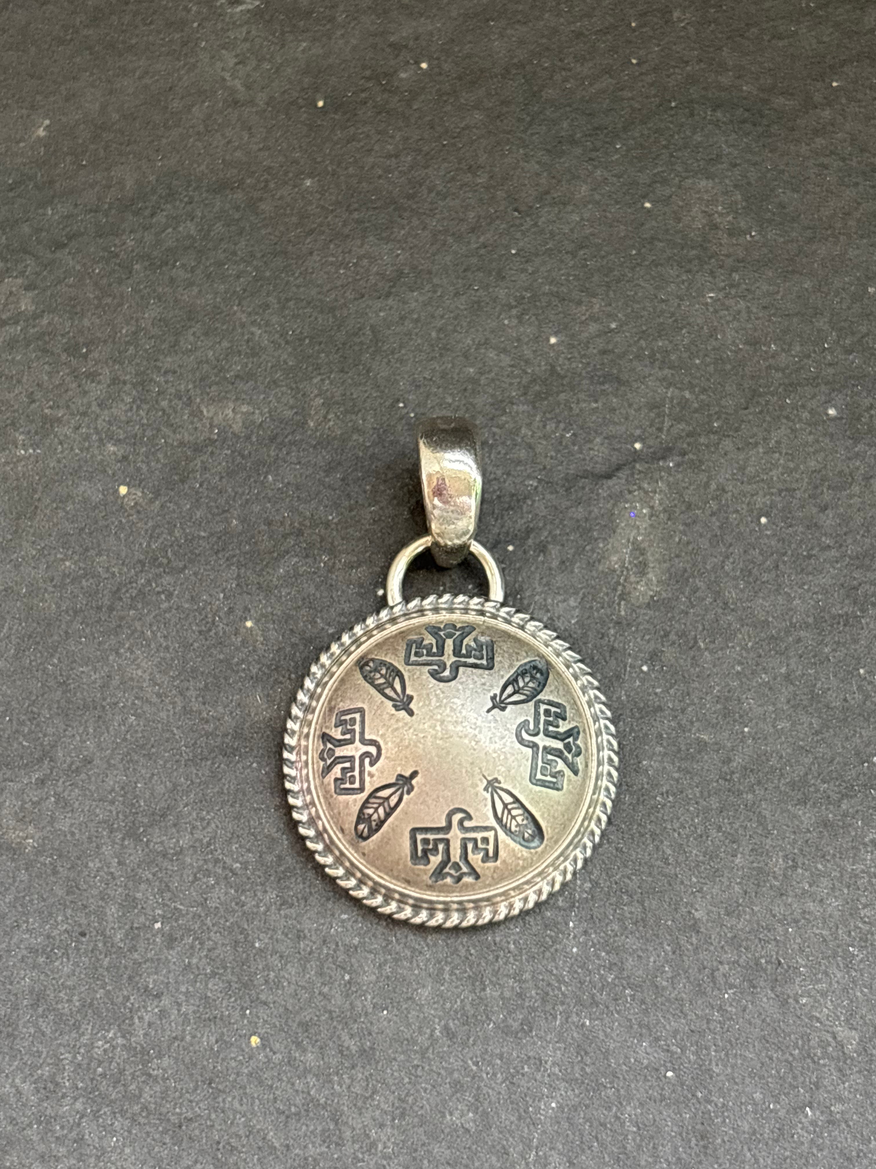 Wings of Courage Ponca Half Shell Pendant