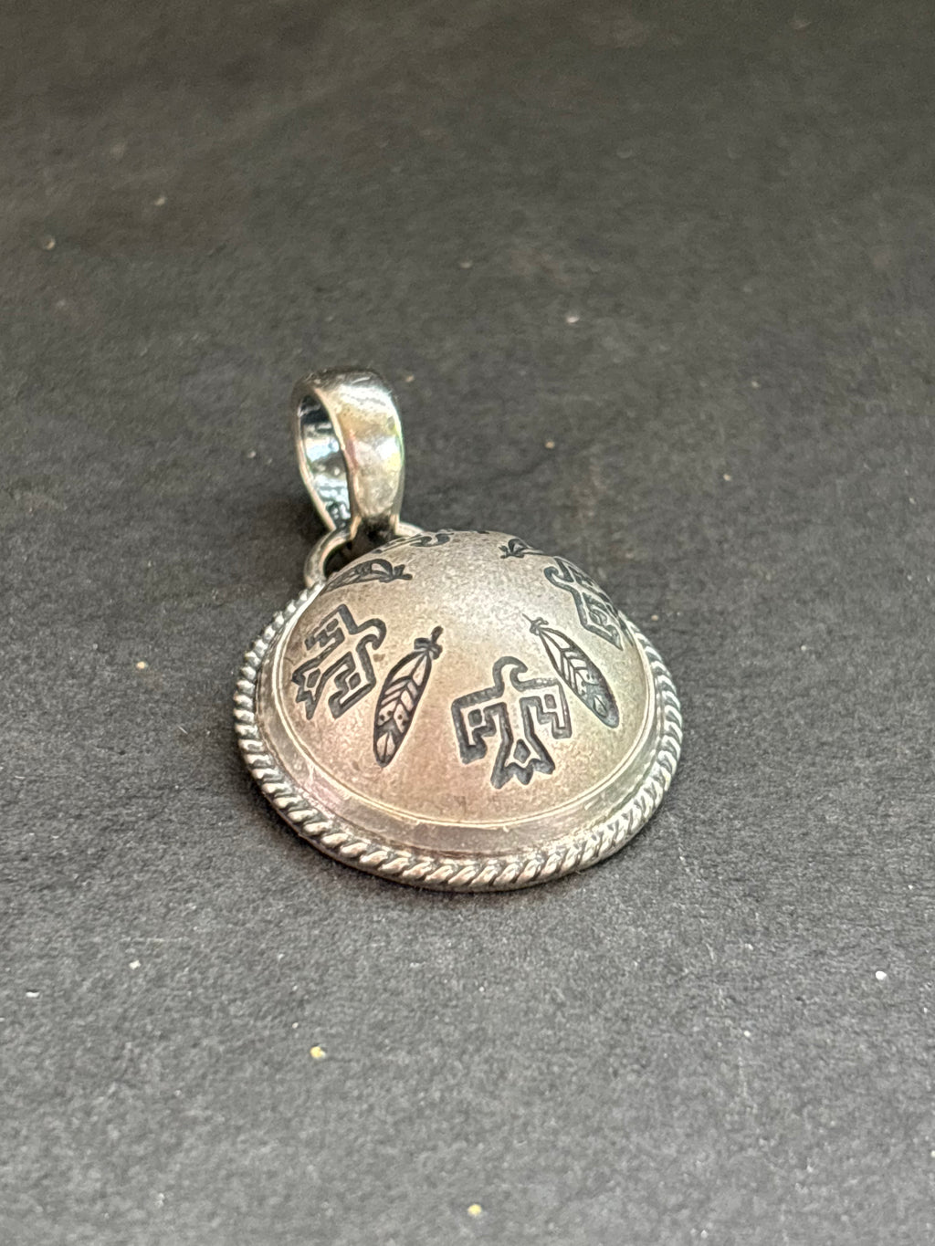Wings of Courage Ponca Half Shell Pendant