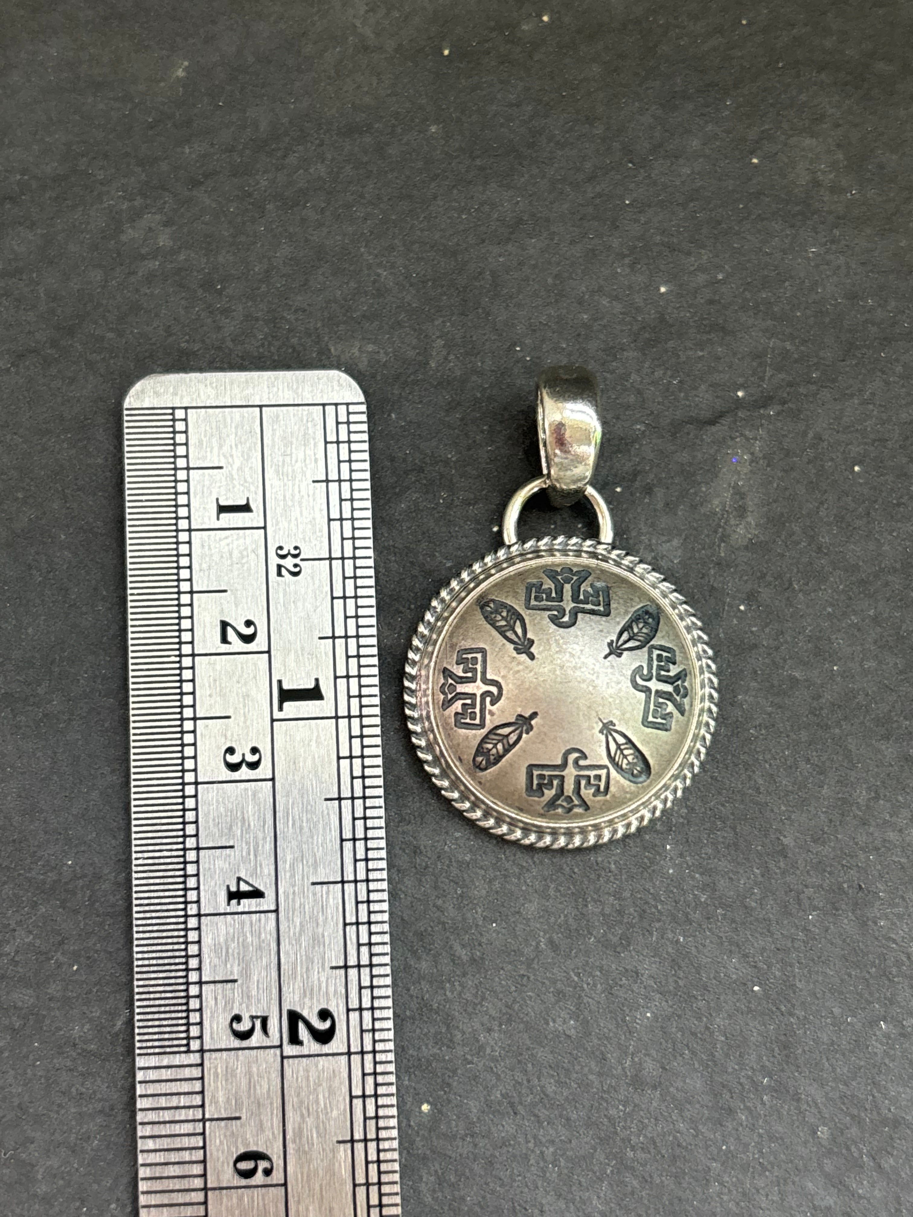 Wings of Courage Ponca Half Shell Pendant