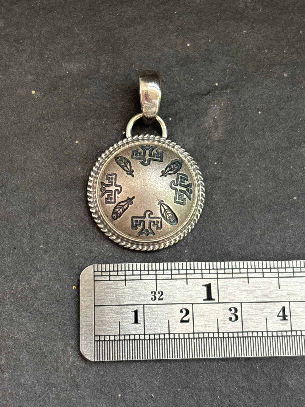 Wings of Courage Ponca Half Shell Pendant