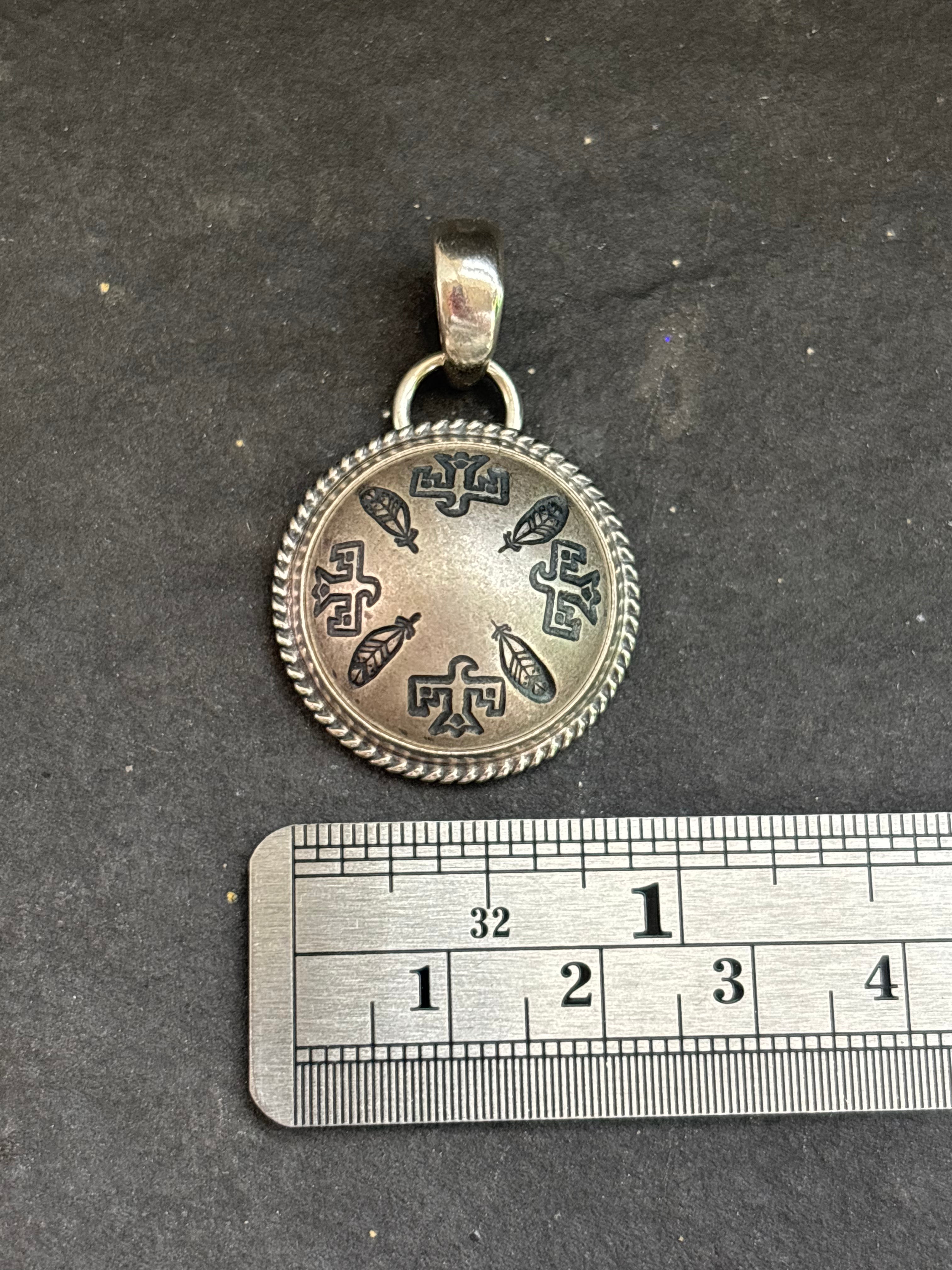 Wings of Courage Ponca Half Shell Pendant