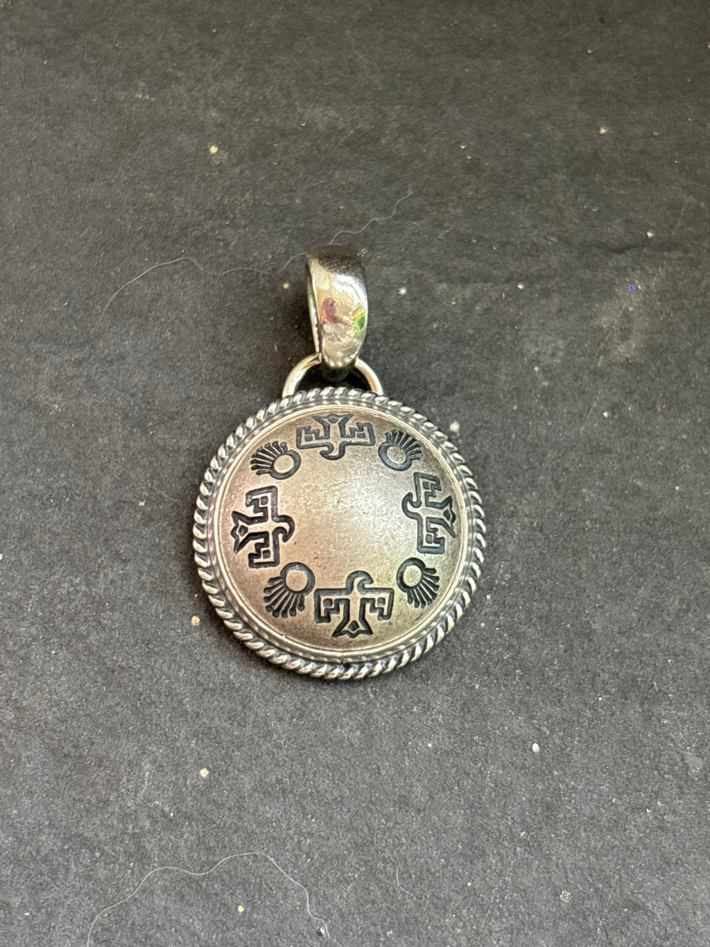 Wings of Protection Ponca Half Shell Pendant