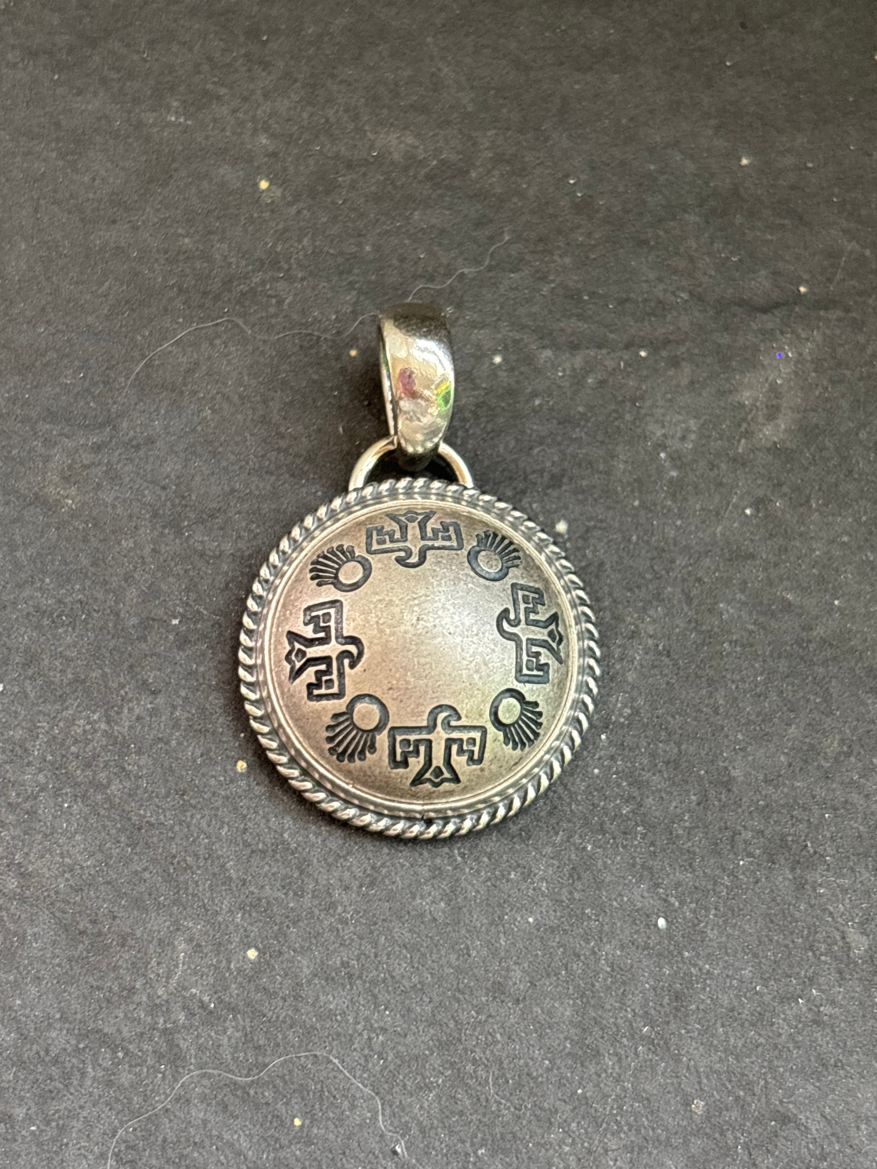 Wings of Protection Ponca Half Shell Pendant