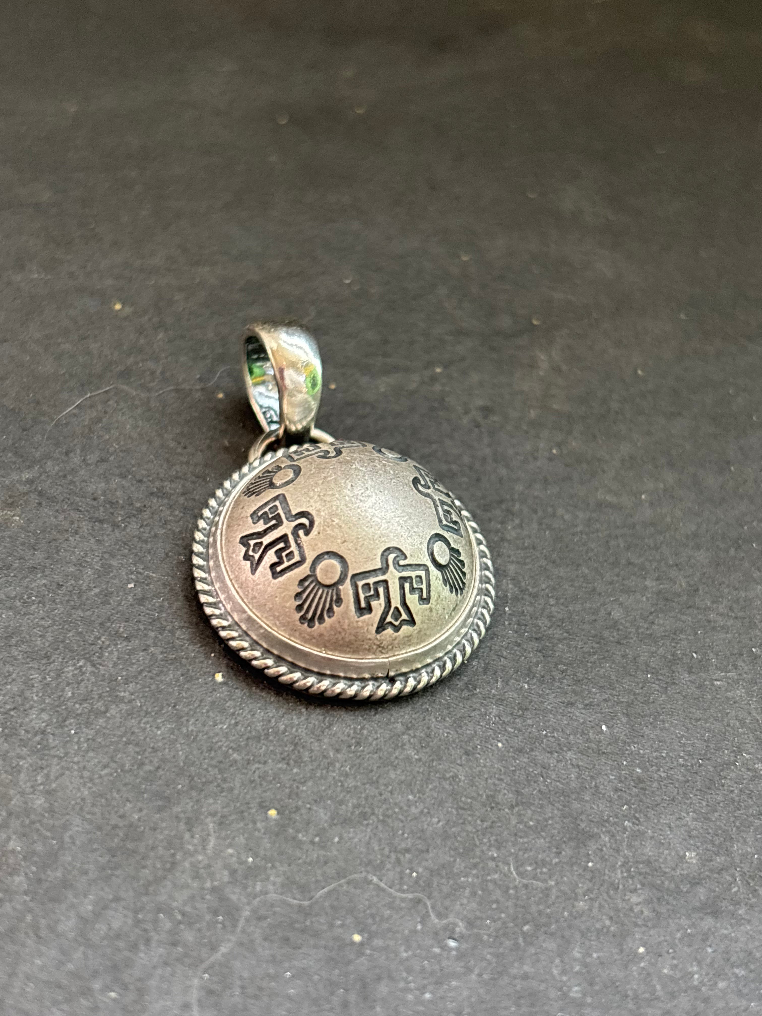 Wings of Protection Ponca Half Shell Pendant
