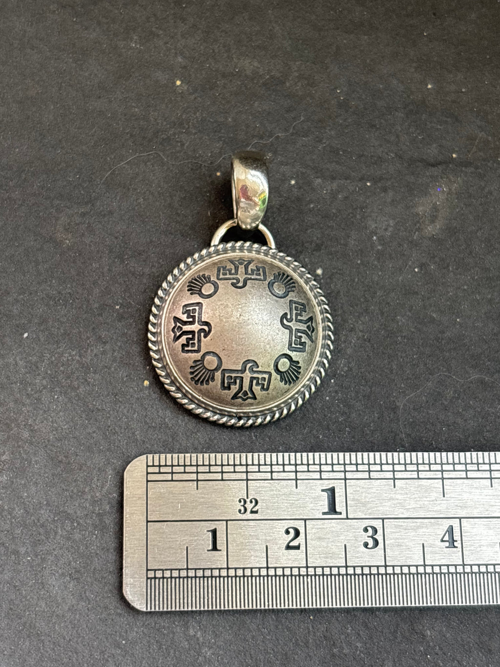 Wings of Protection Ponca Half Shell Pendant