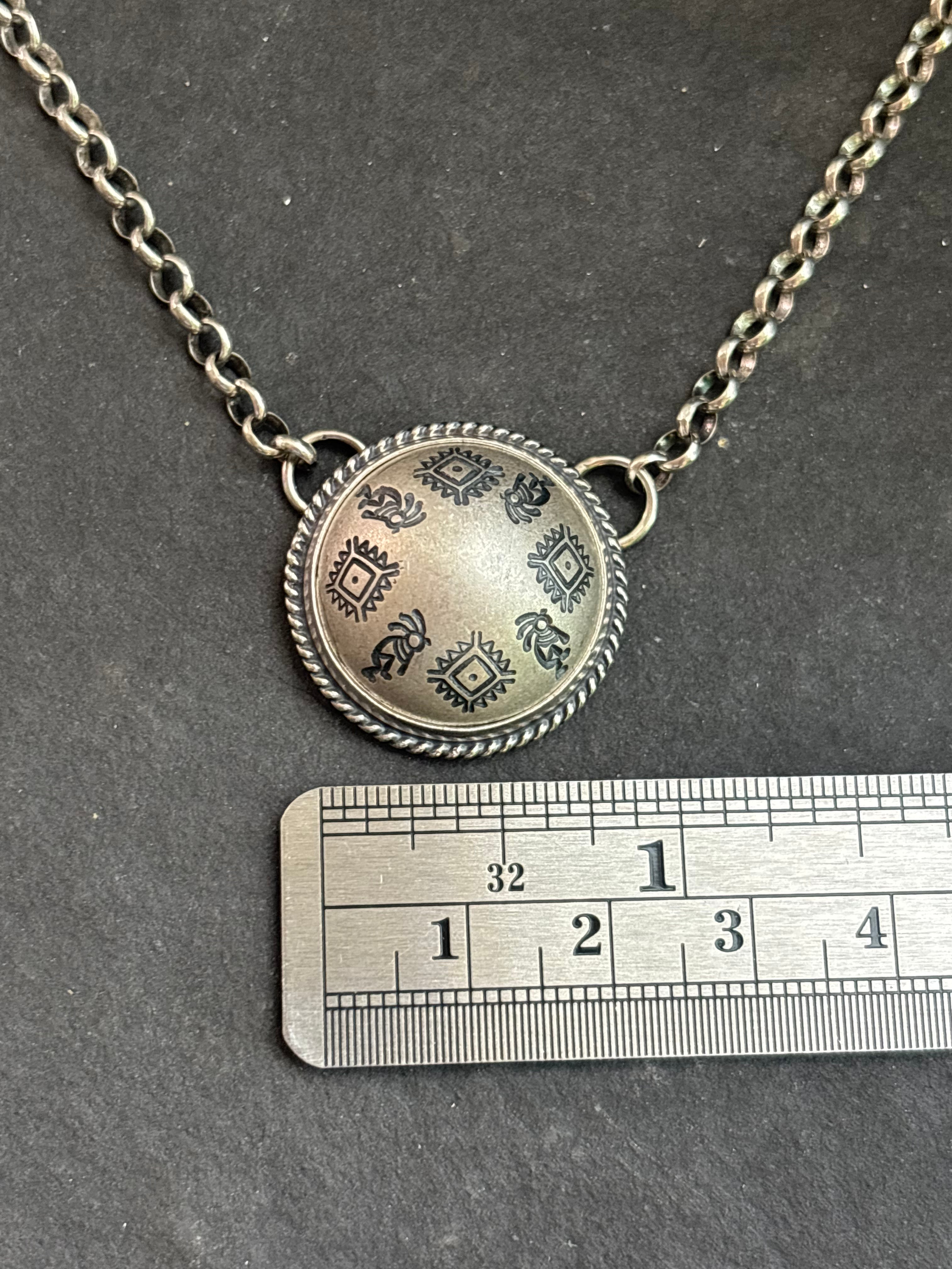 Kokpelli's Journey Ponca Half Shell Necklace