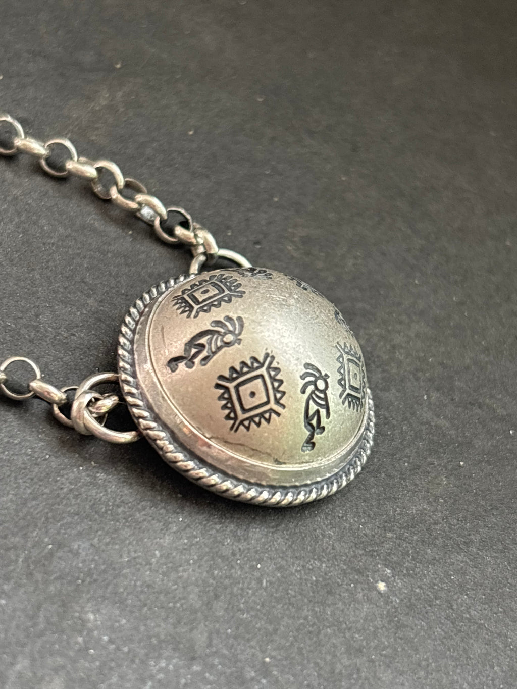 Kokpelli's Journey Ponca Half Shell Necklace