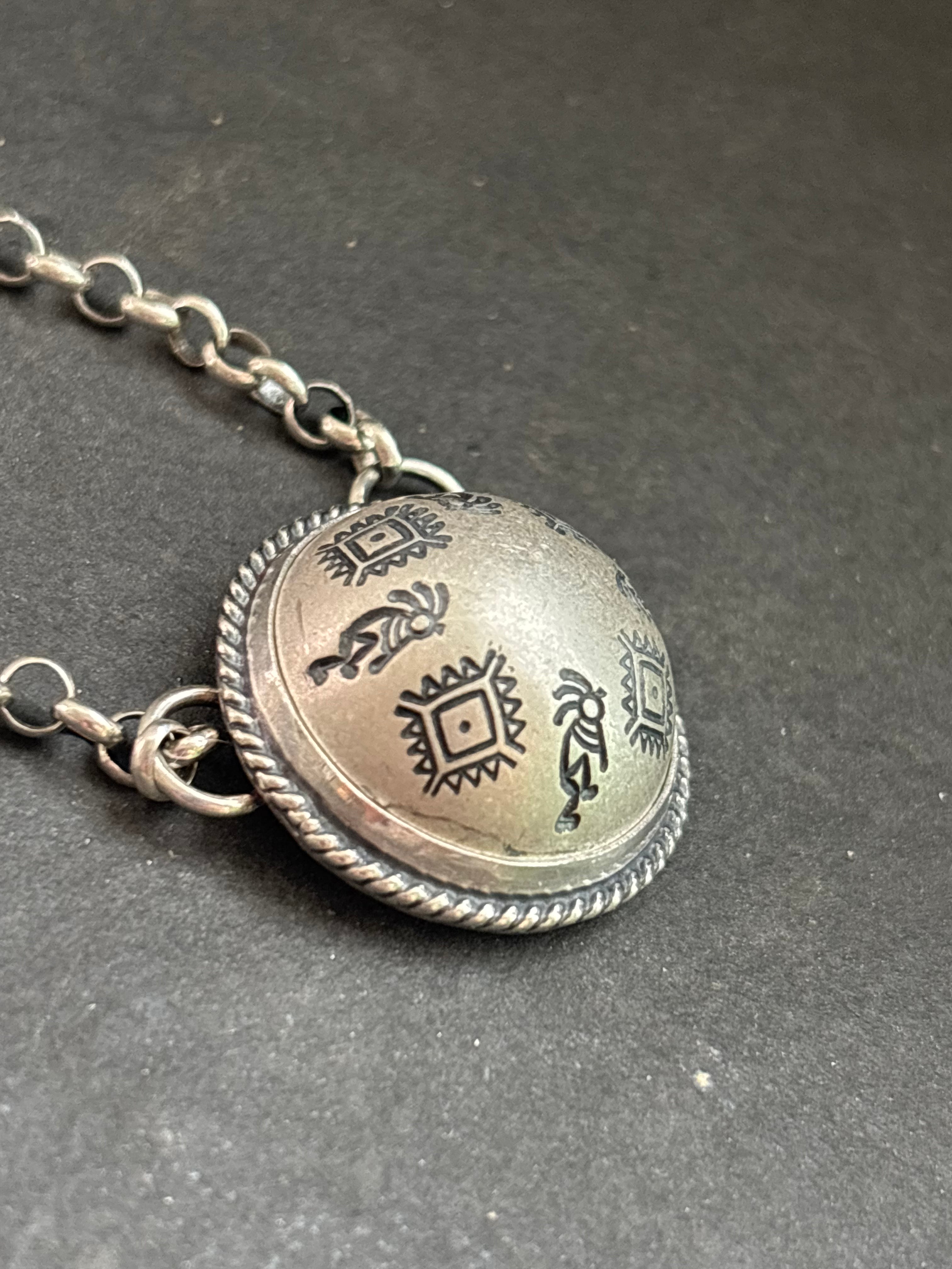 Kokpelli's Journey Ponca Half Shell Necklace