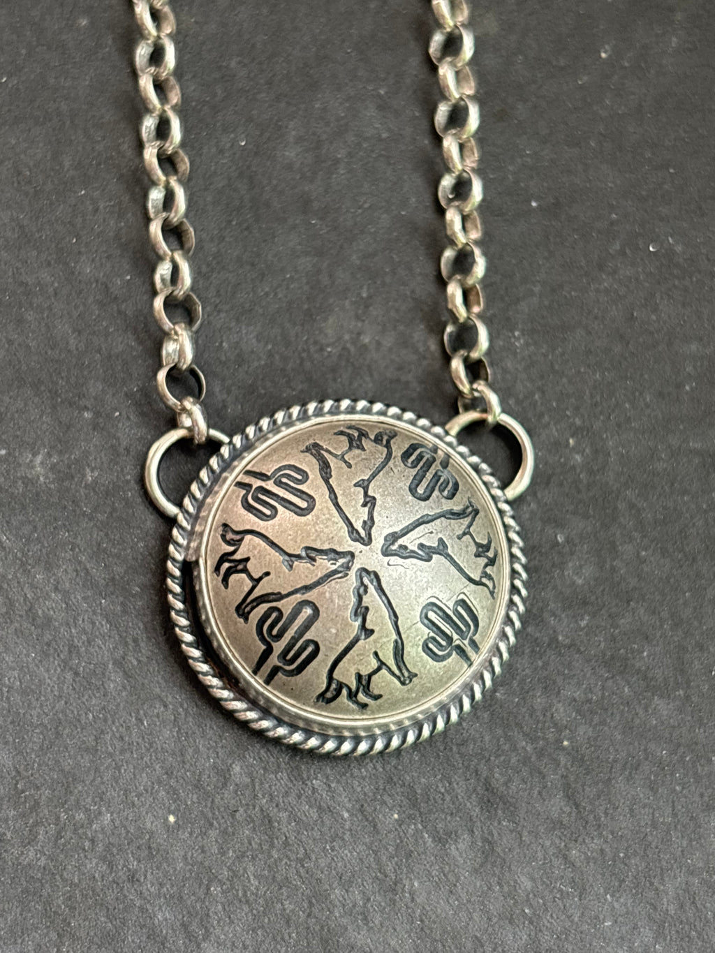 Desert Howl Ponca Half Shell Necklace